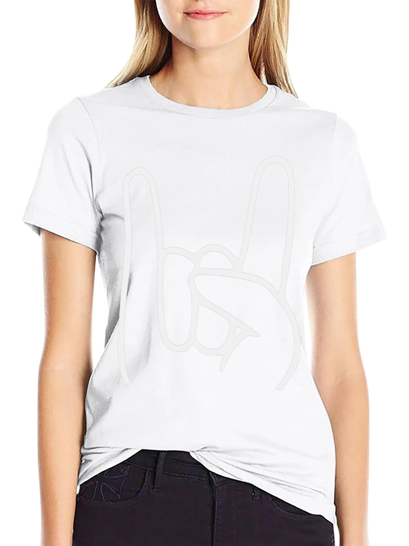 Rock On Graphic Tee - Black Cotton T-Shirt