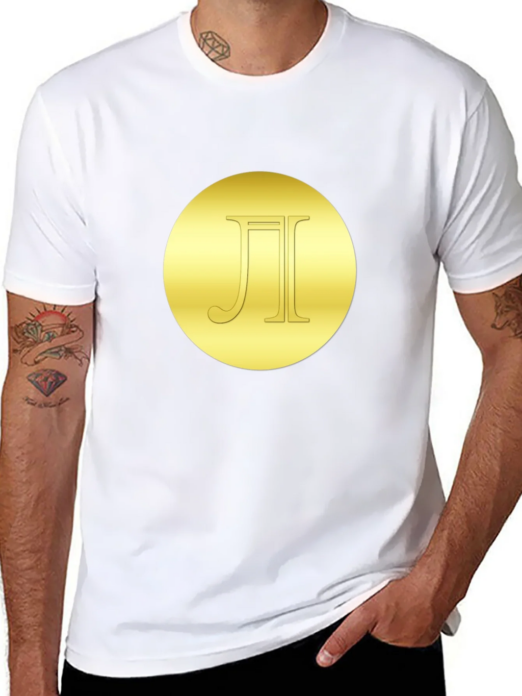 Gold Circle Logo Black T-Shirt