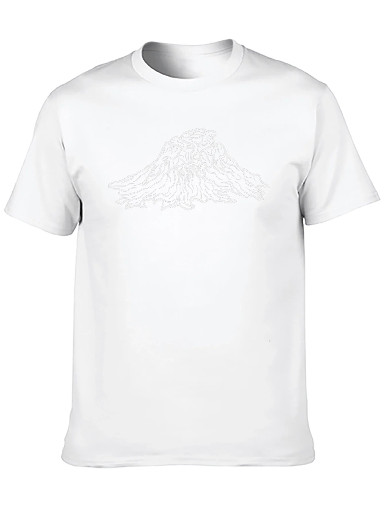 Mountain Peak Graphic Tee - Black Cotton T-Shirt