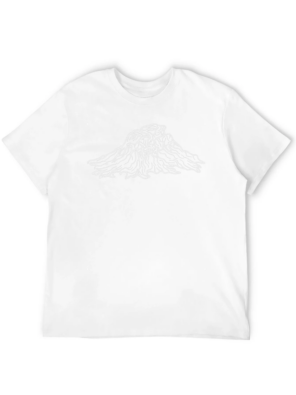 Mountain Peak Graphic Tee - Black Cotton T-Shirt