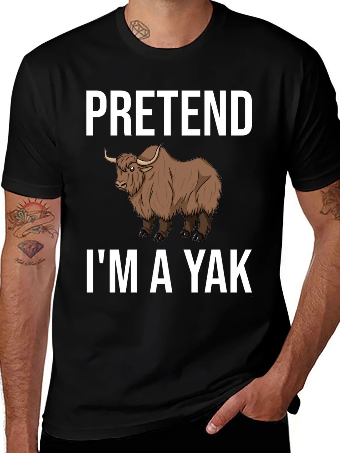 Pretend Im a Yak Funny T-Shirt