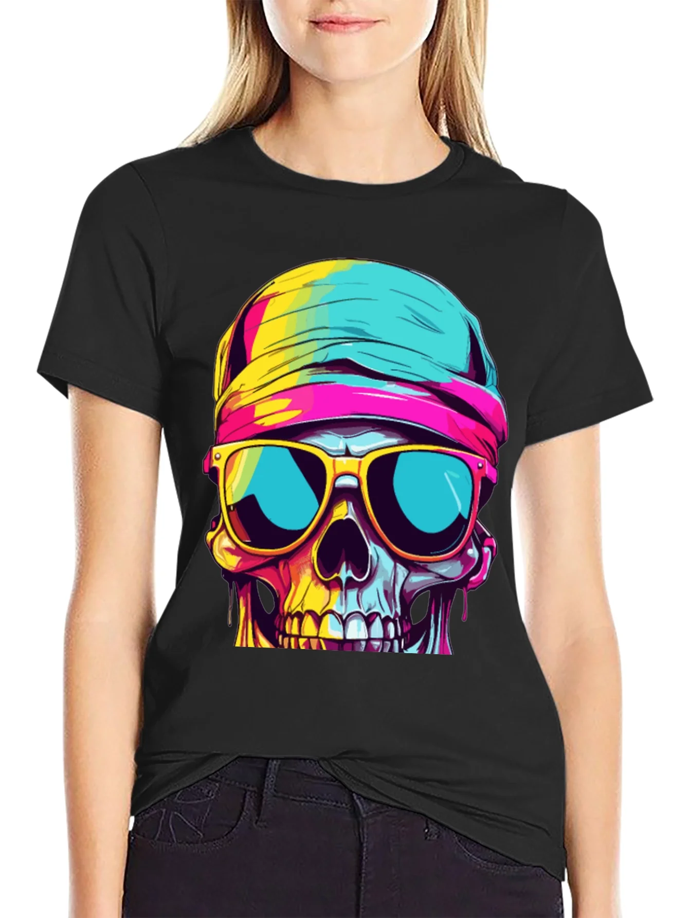 Cool Skull Graphic Tee - Stylish Black T-Shirt