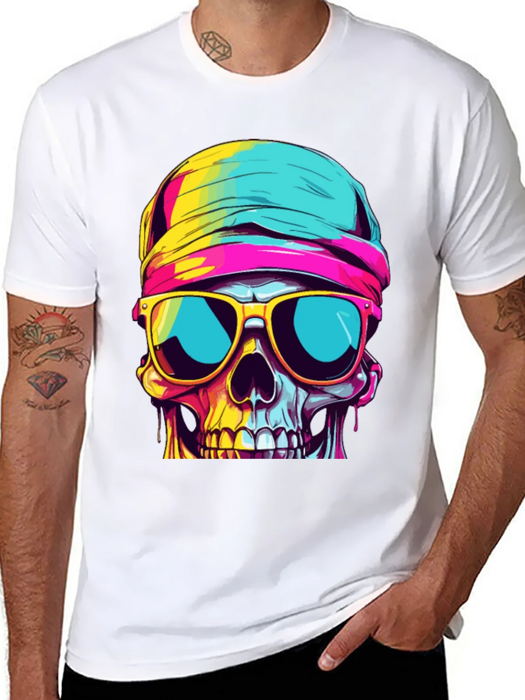 Cool Skull Graphic Tee - Stylish Black T-Shirt
