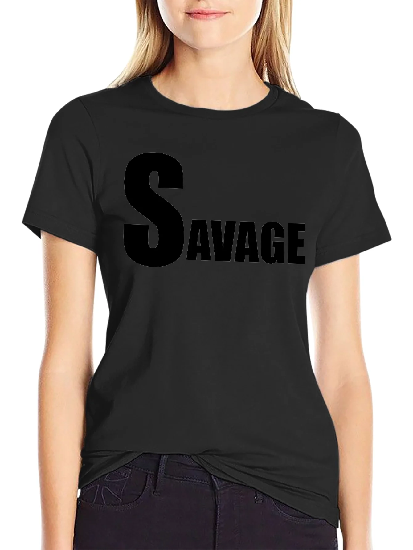 Savage Black T-Shirt - Mens Graphic Tee
