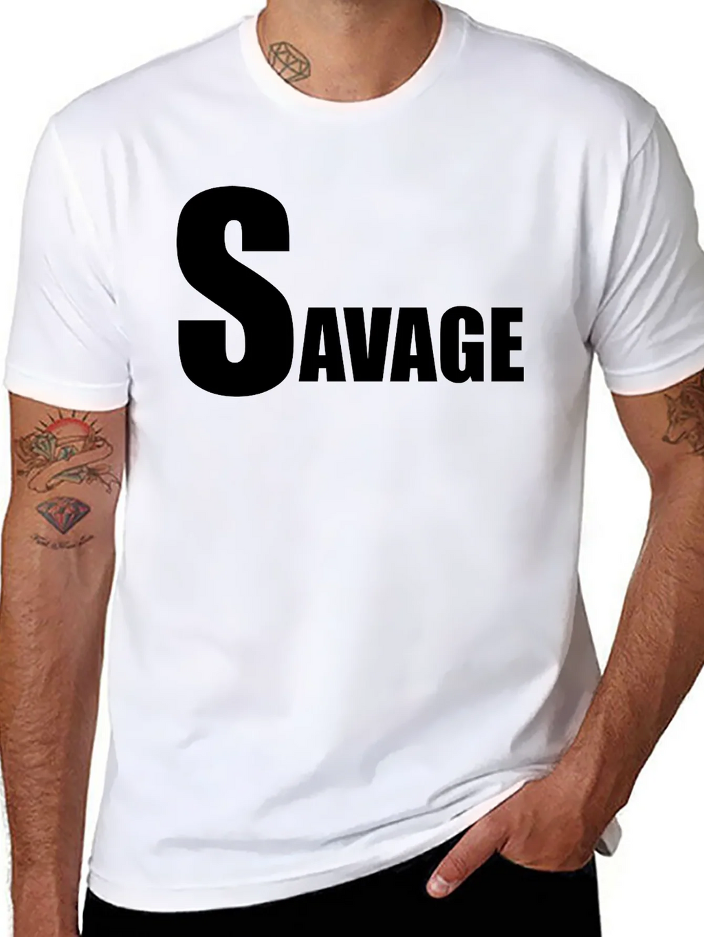 Savage Black T-Shirt - Mens Graphic Tee