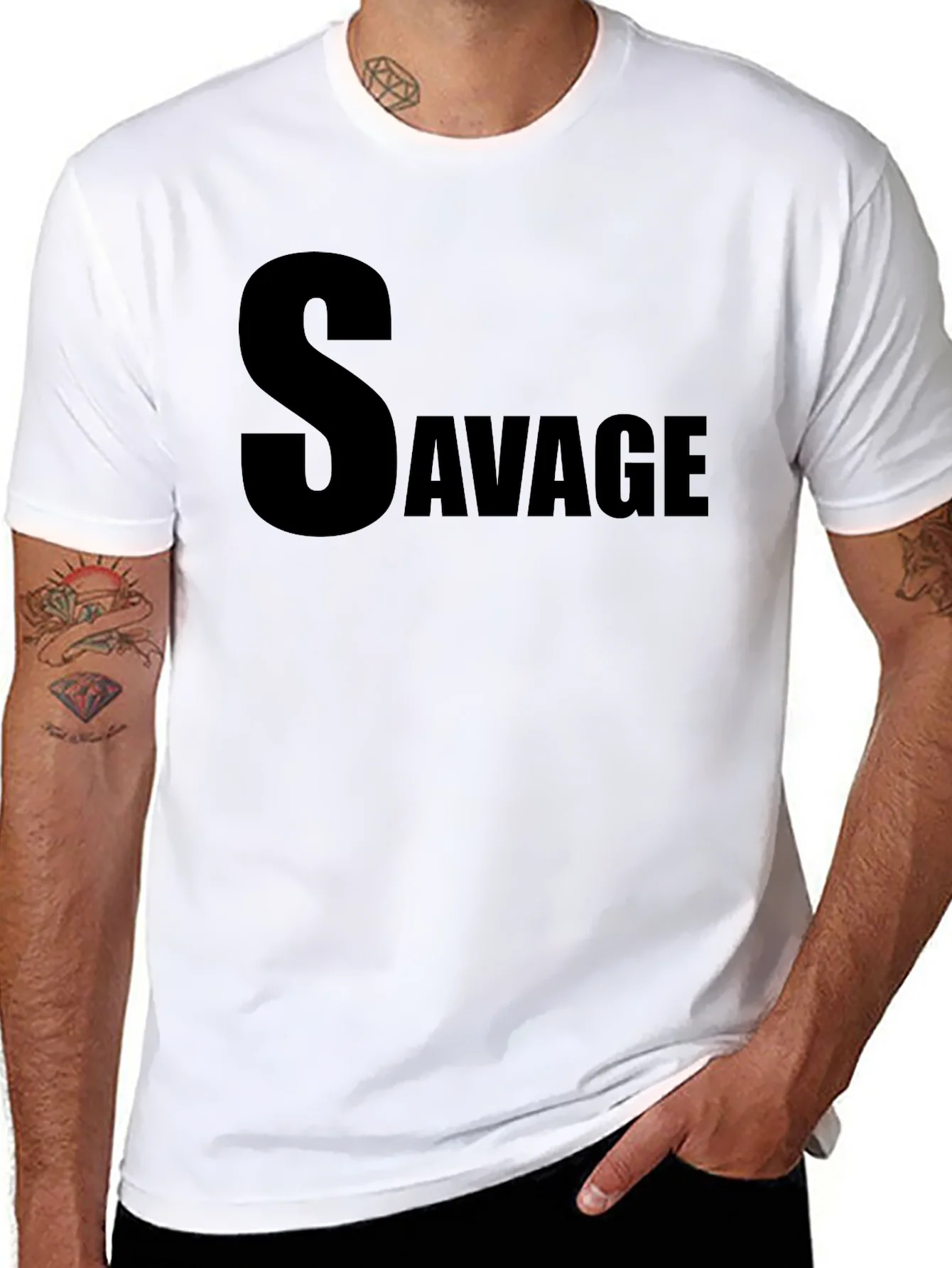 Savage Black T-Shirt - Mens Graphic Tee