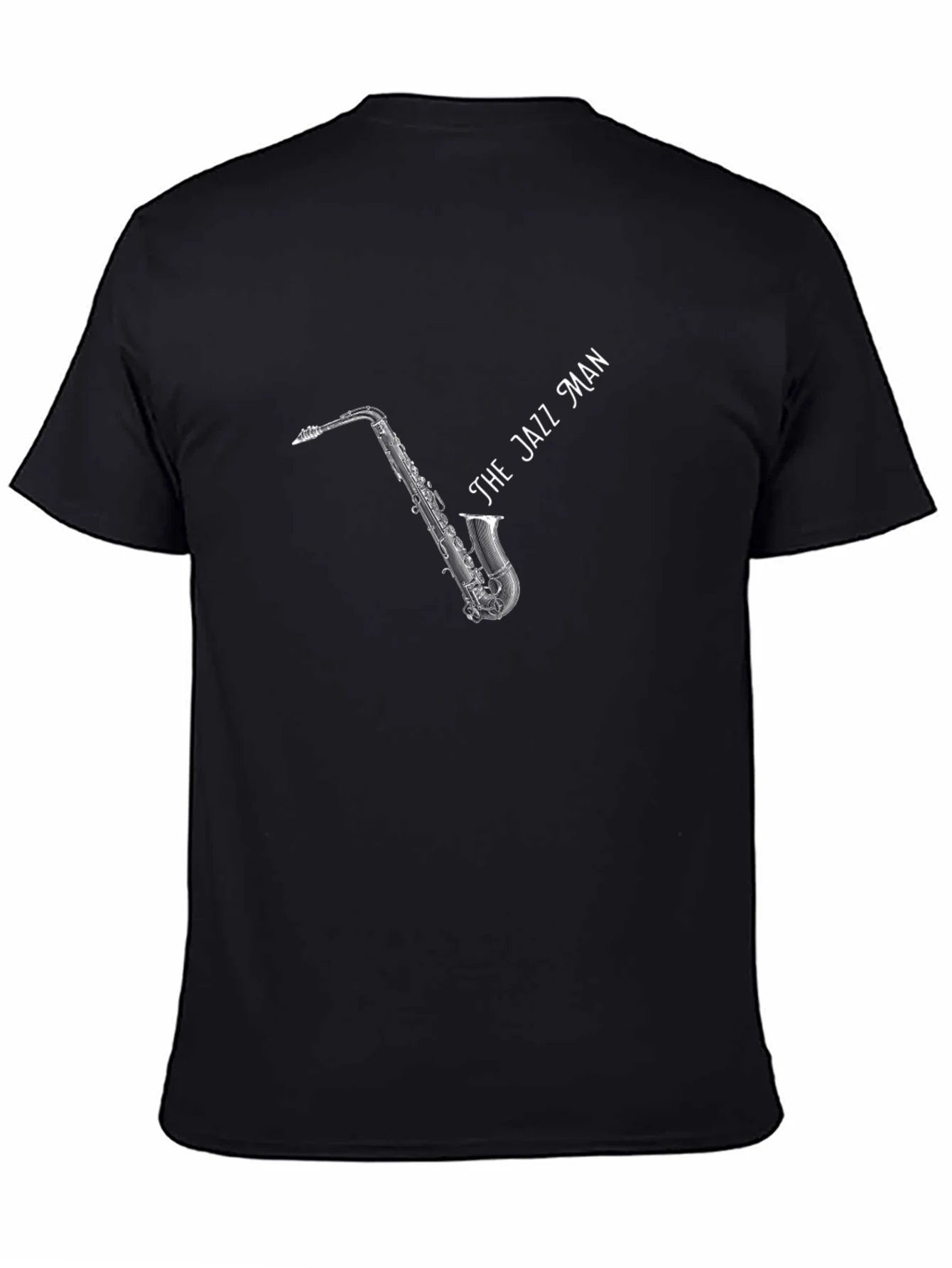 The Jazz Man Black T-Shirt - Musical Design