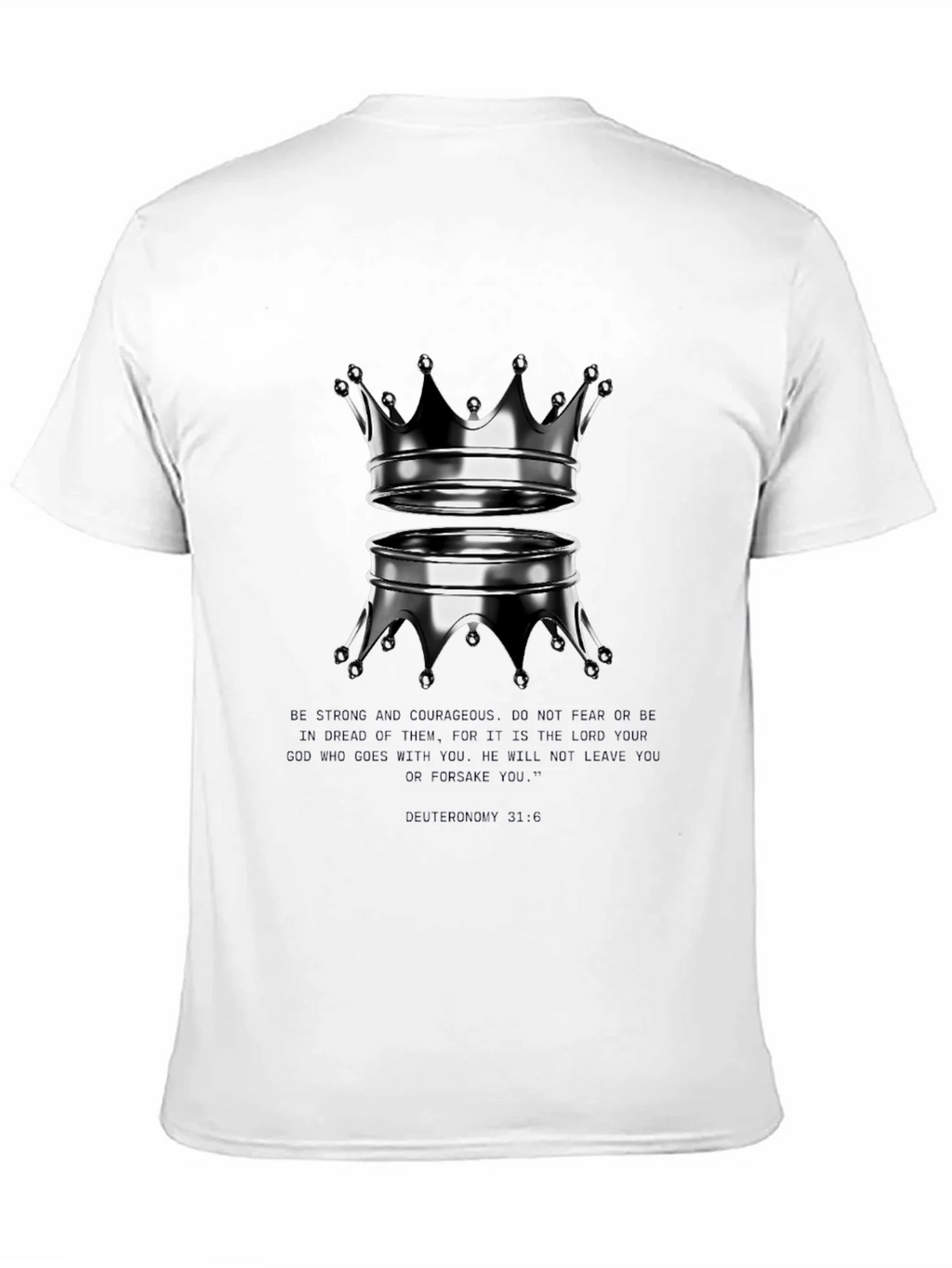 Reflective Crown Graphic Tee - Trendy Black Shirt