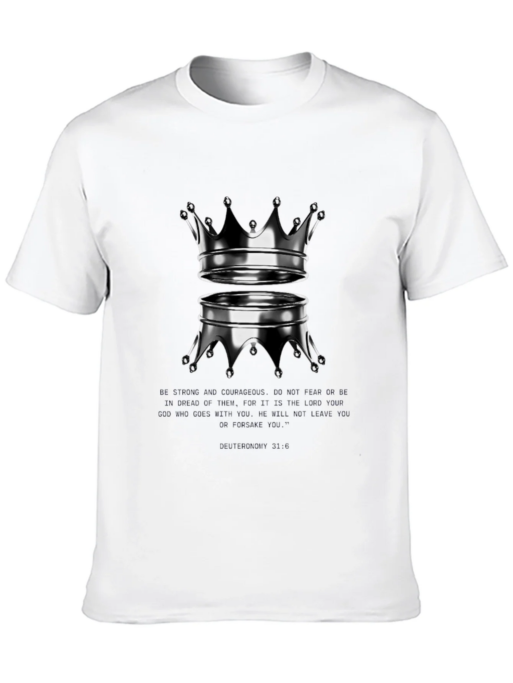 Reflective Crown Graphic Tee - Trendy Black Shirt