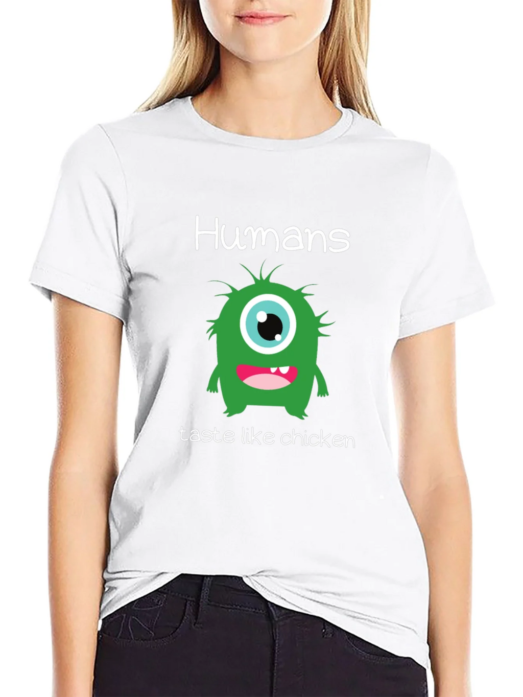 Humans Taste Like Chicken T-Shirt - Funny Monster Tee