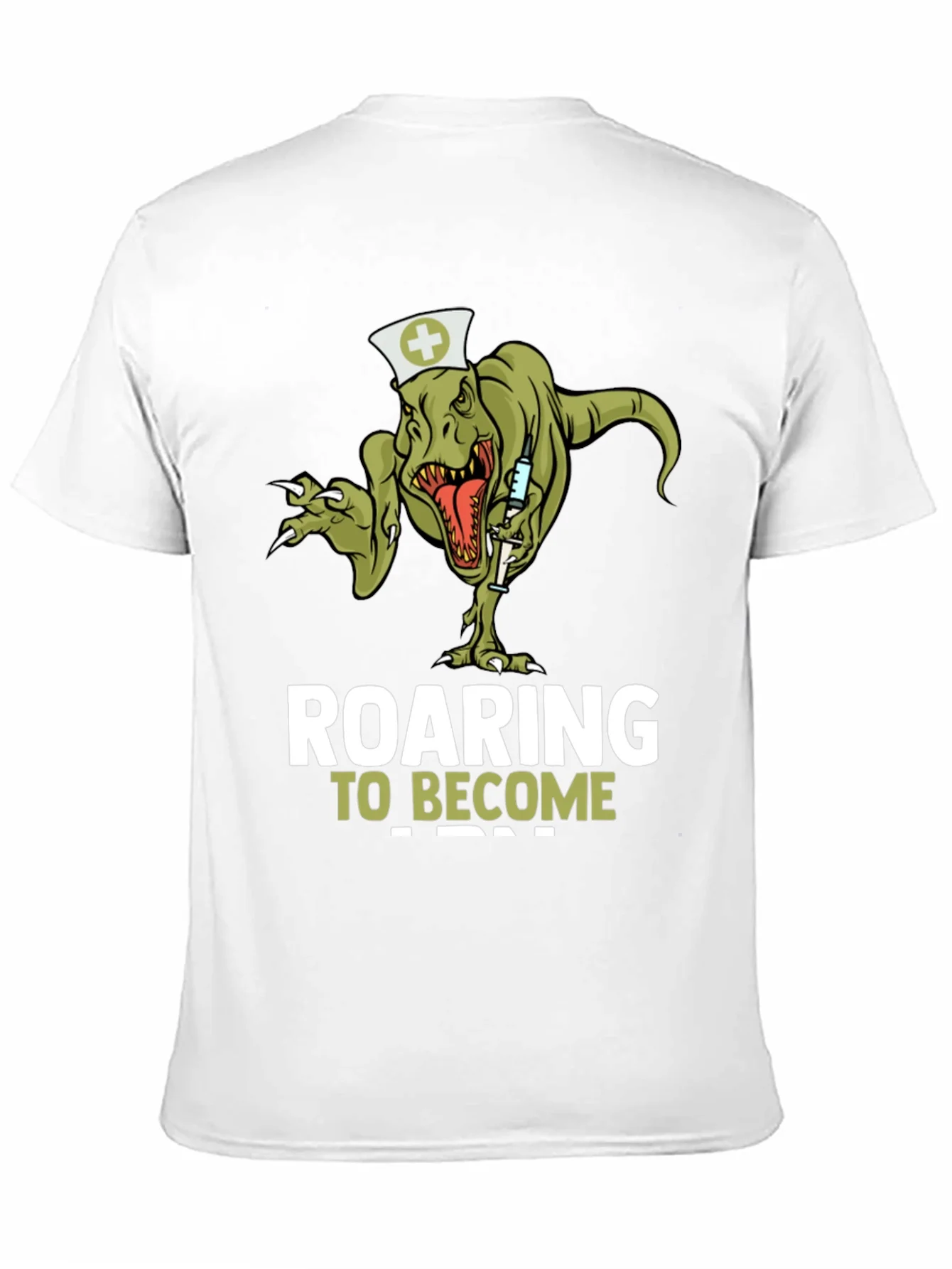 Roaring to Become a Nurse T-Shirt - Dinosaur Nurse Tee