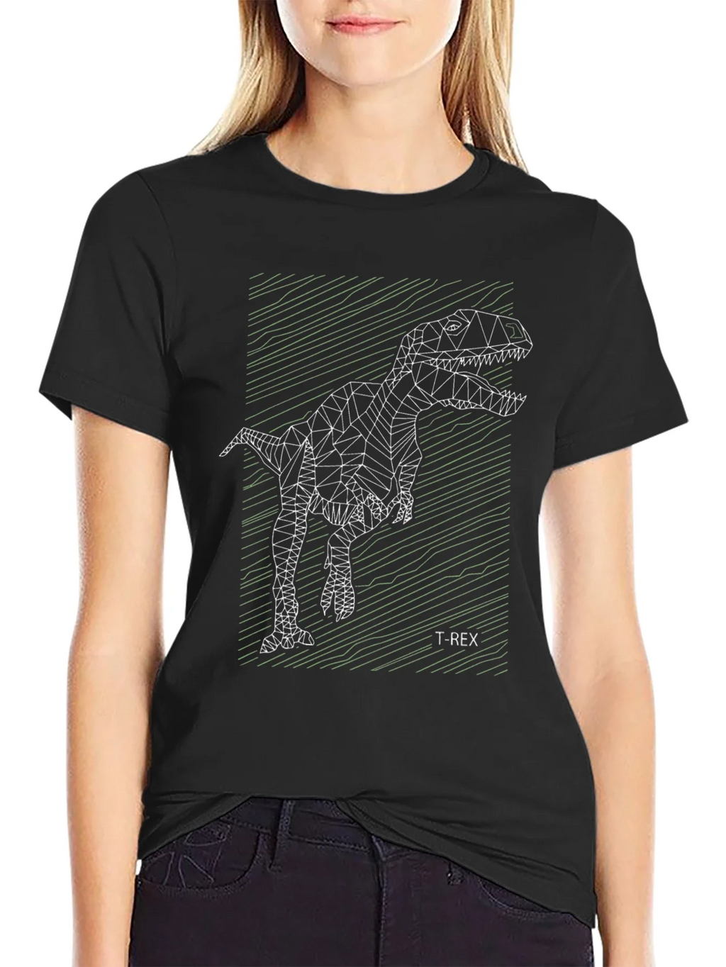 Geometric T-Rex Graphic Tee