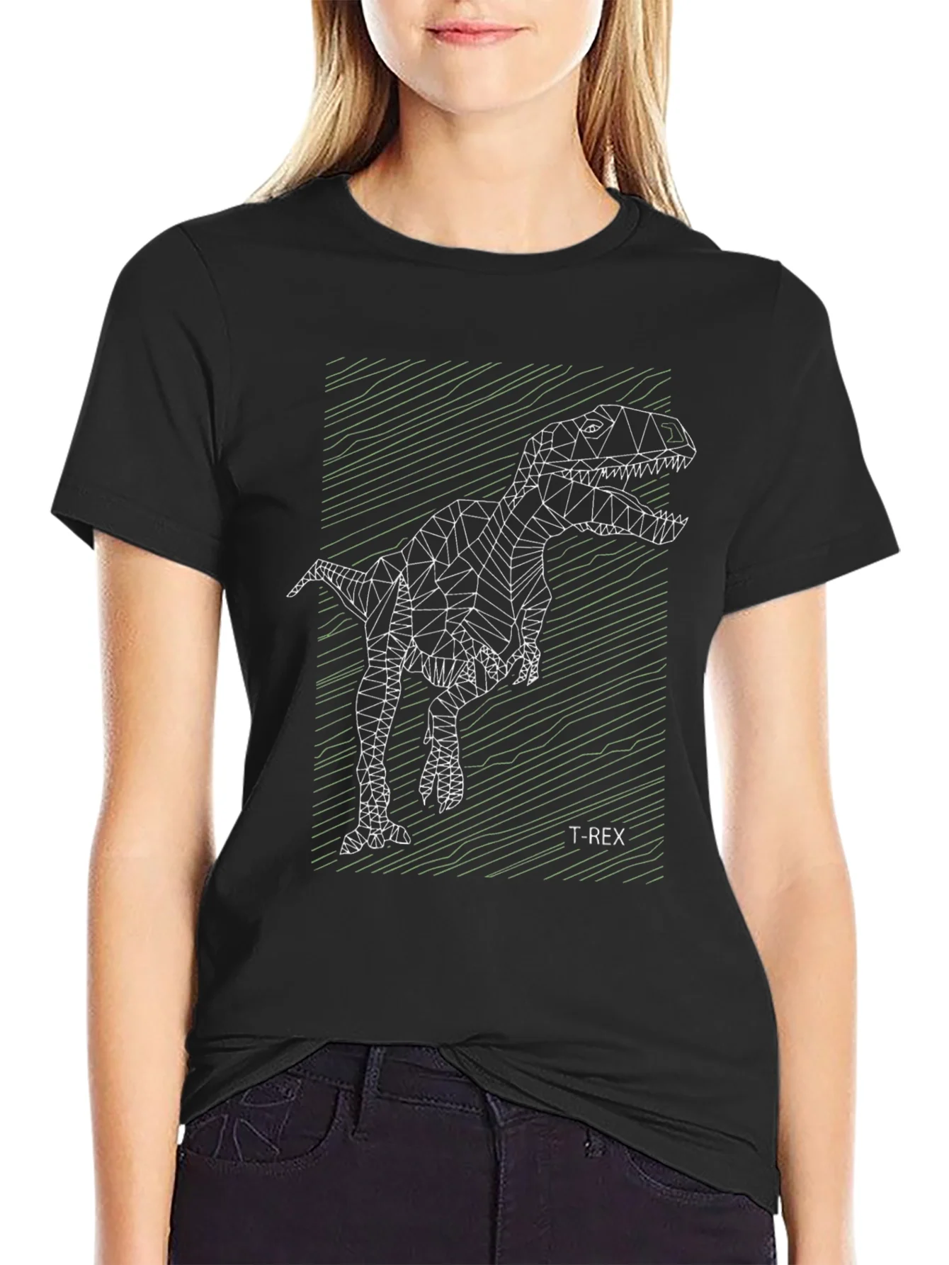 Geometric T-Rex Graphic Tee