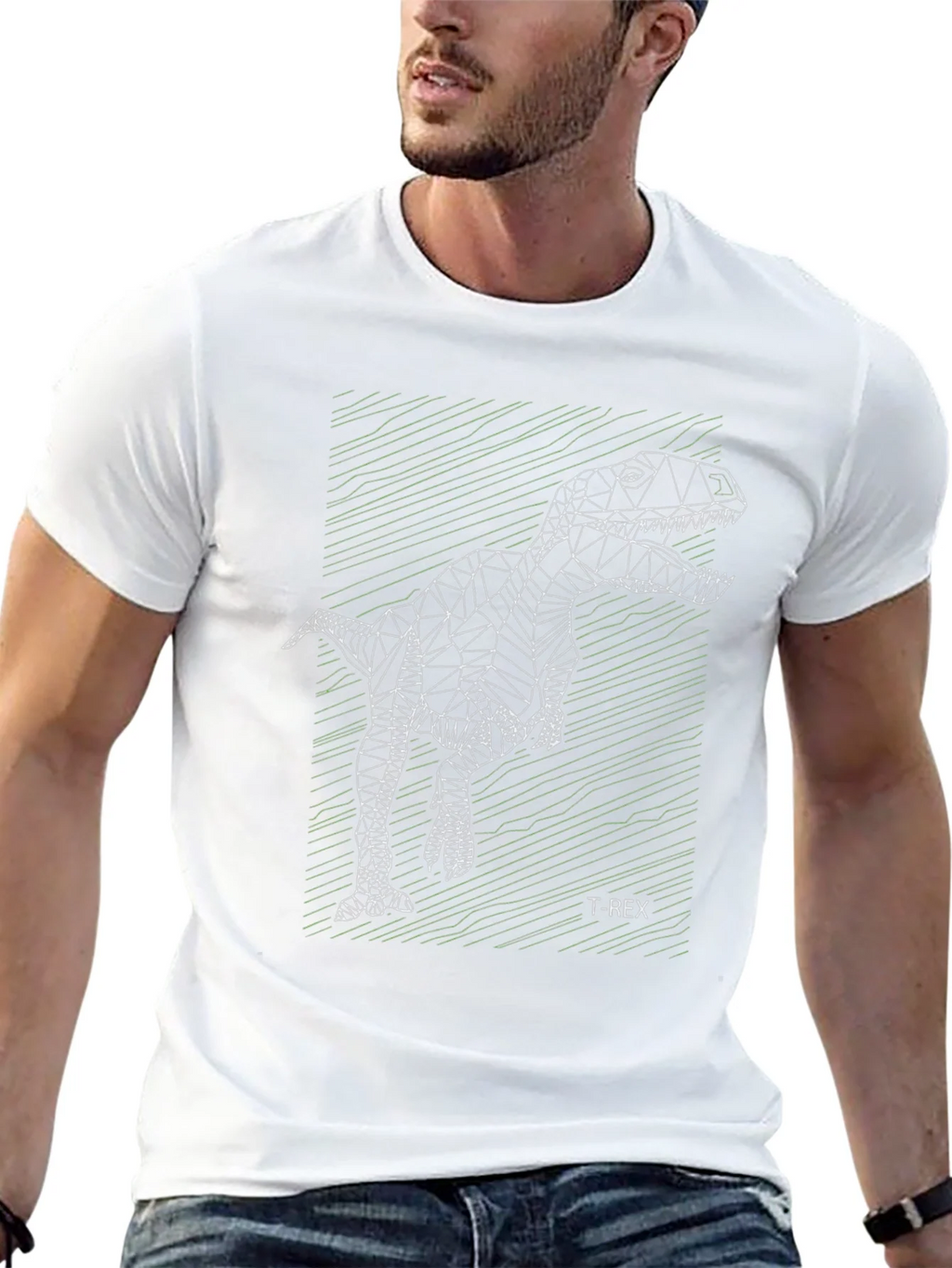 Geometric T-Rex Graphic Tee