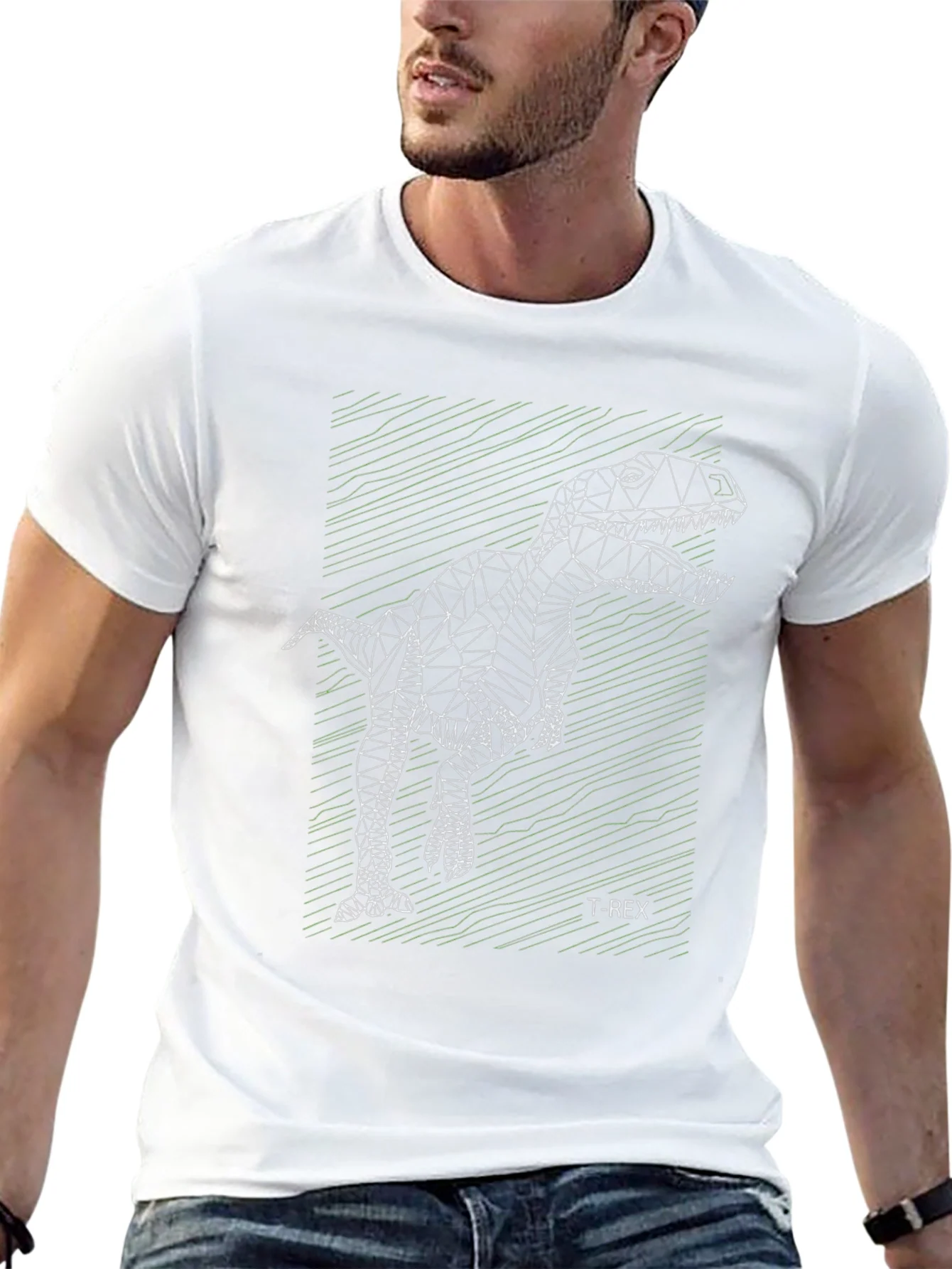 Geometric T-Rex Graphic Tee