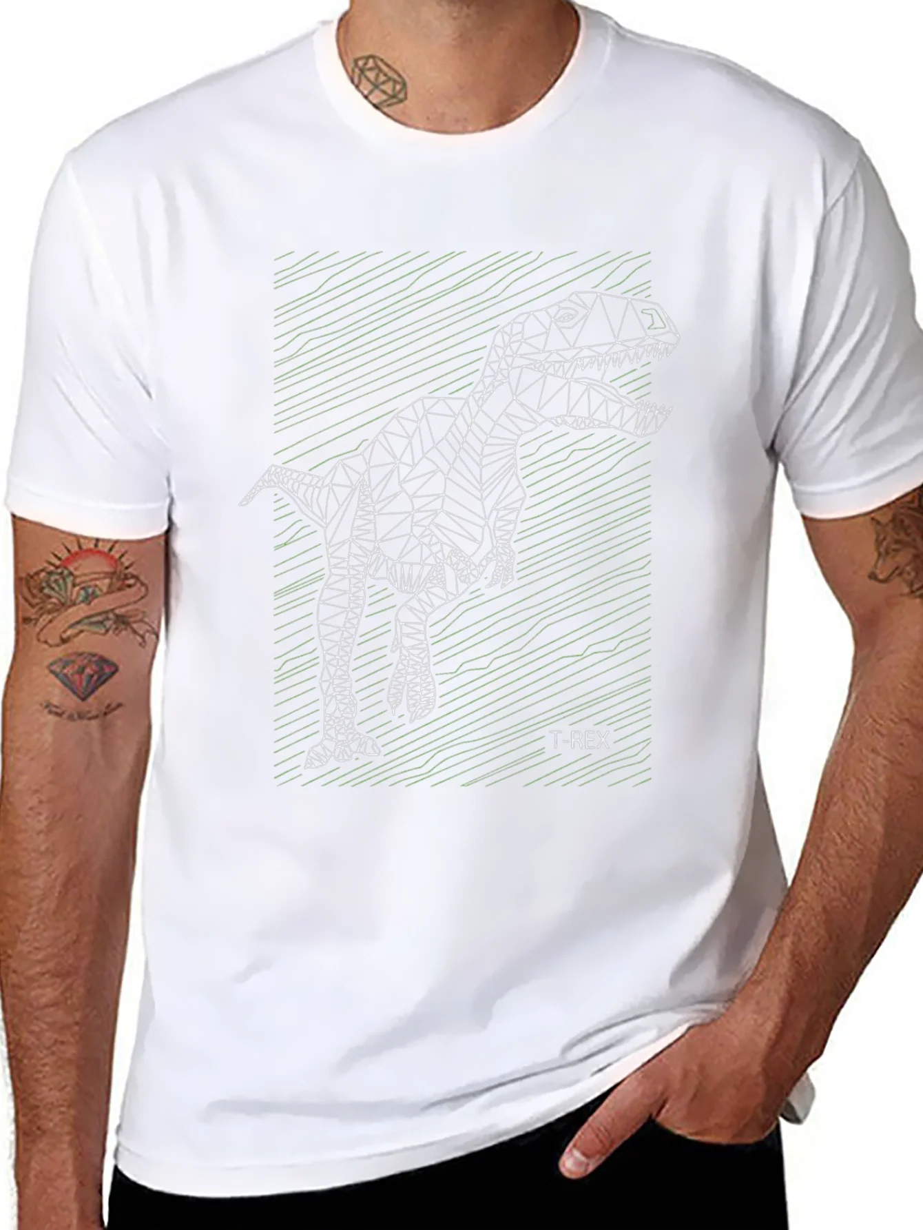 Geometric T-Rex Graphic Tee
