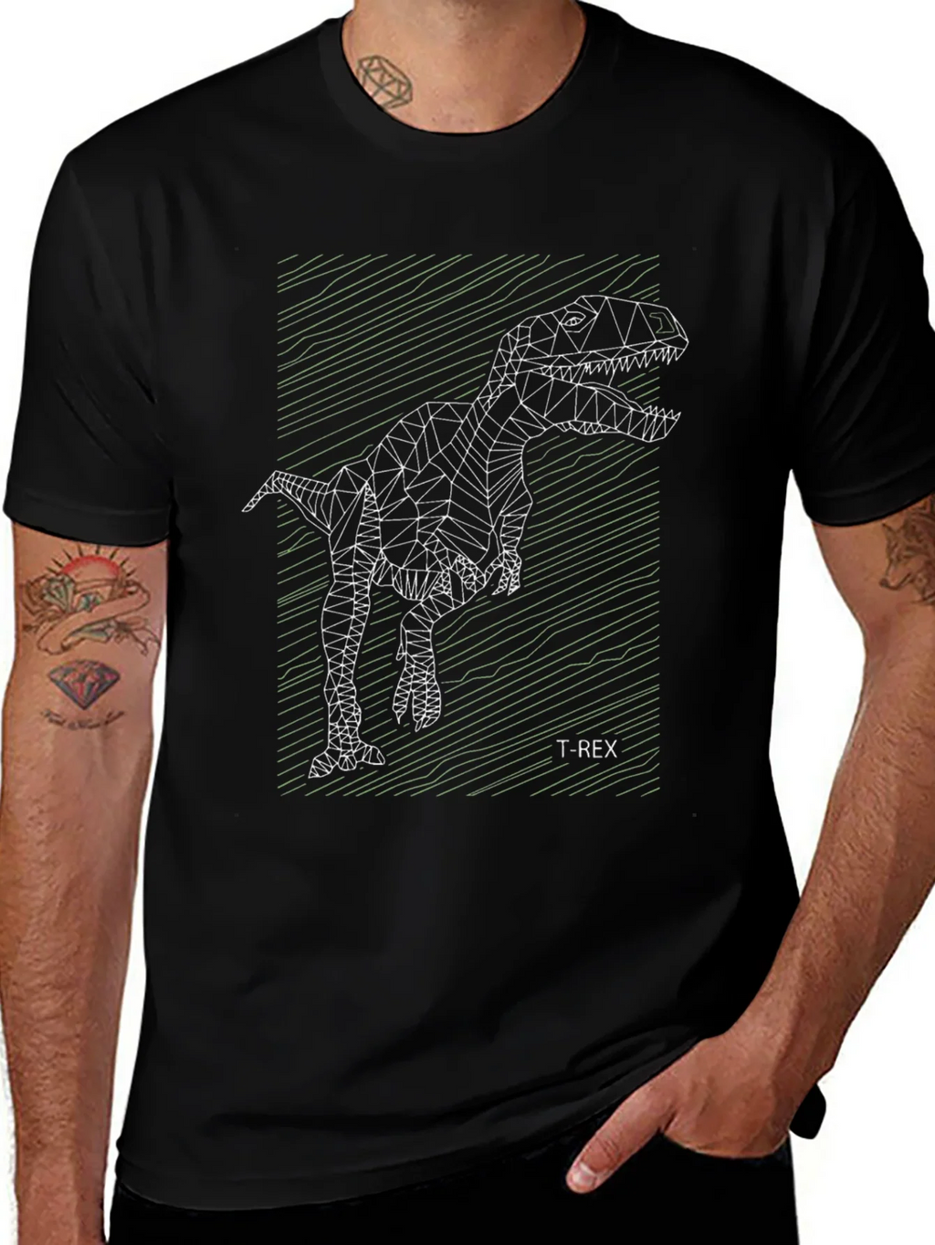 Geometric T-Rex Graphic Tee