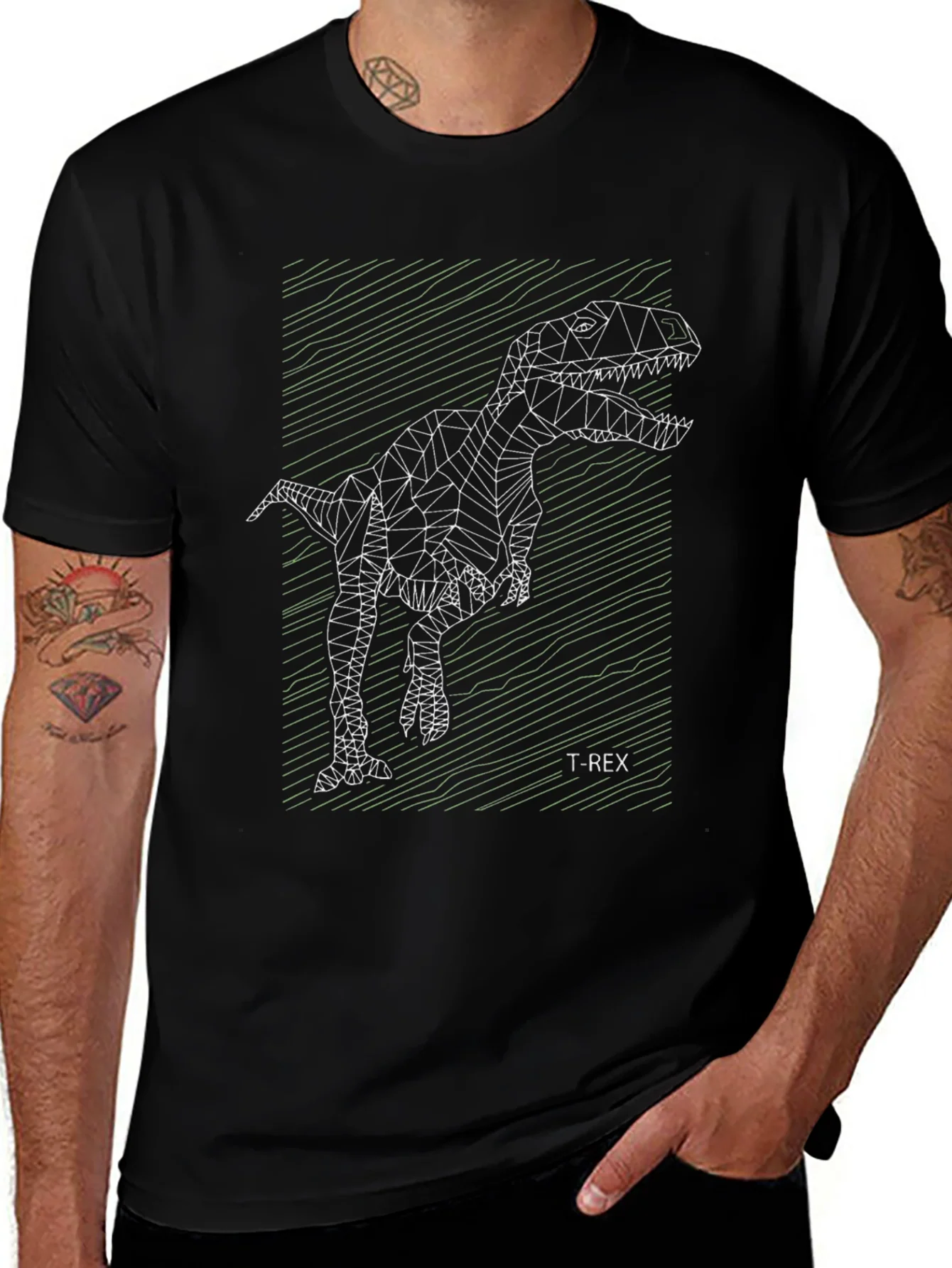 Geometric T-Rex Graphic Tee