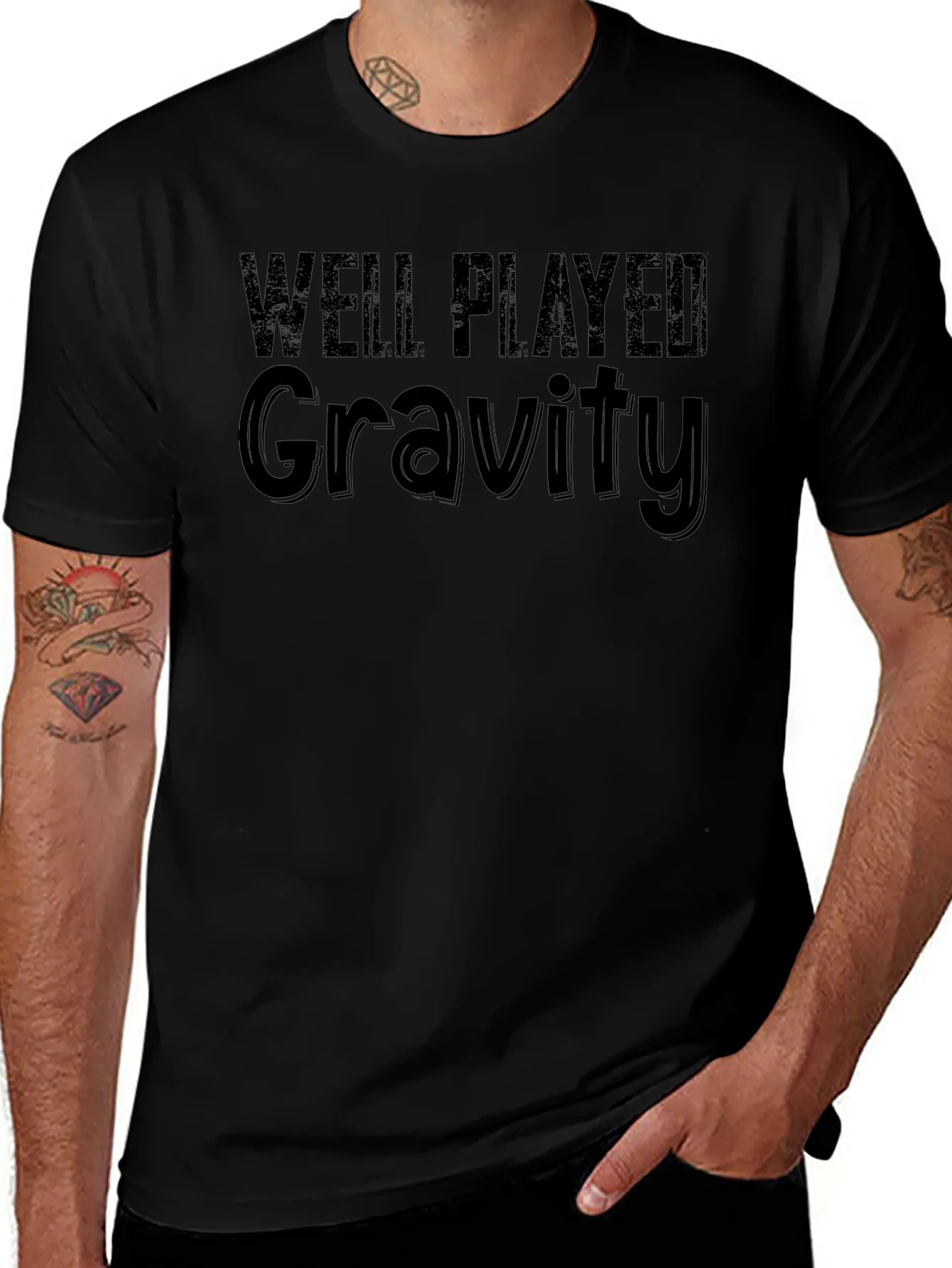 Well Played Gravity T-Shirt - Funny Physics Humor Tee