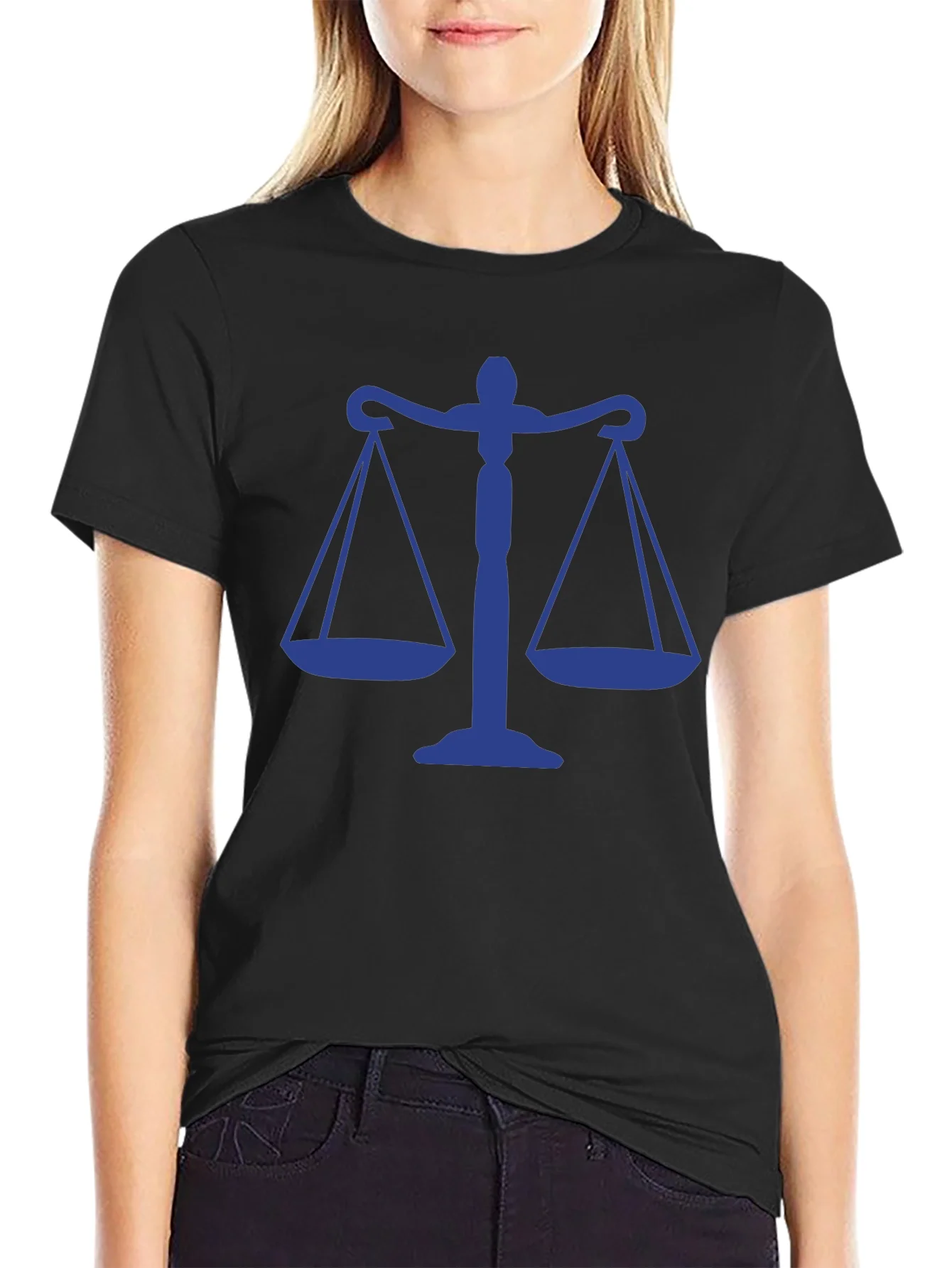 Scales of Justice Graphic Tee - Classic Black Cotton T-Shirt