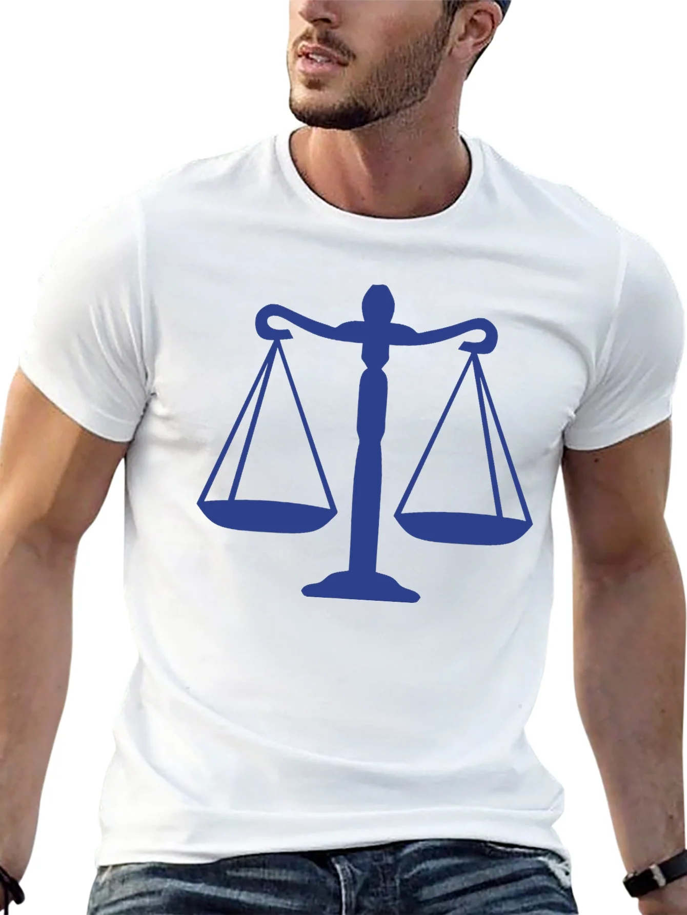Scales of Justice Graphic Tee - Classic Black Cotton T-Shirt