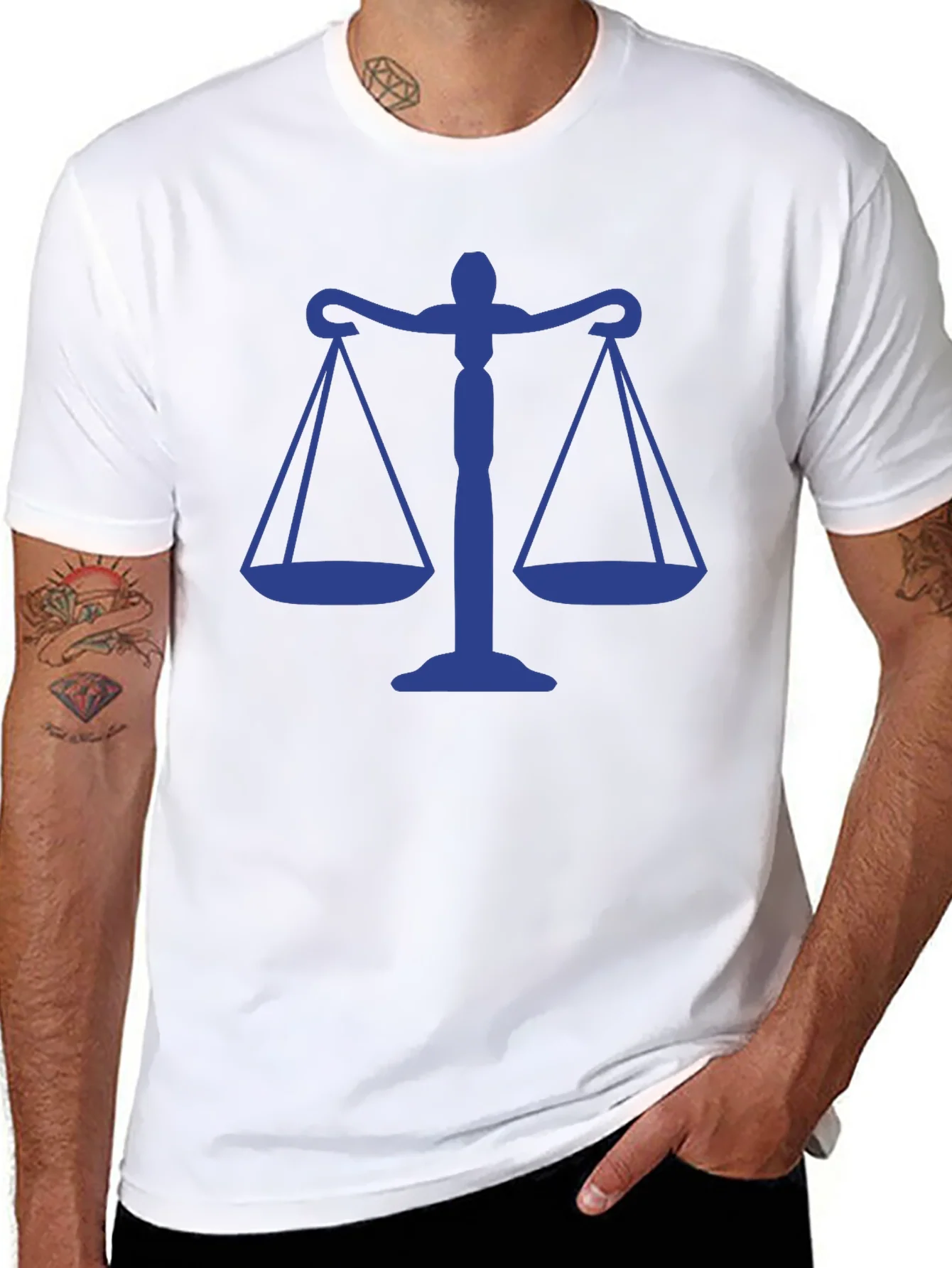 Scales of Justice Graphic Tee - Classic Black Cotton T-Shirt