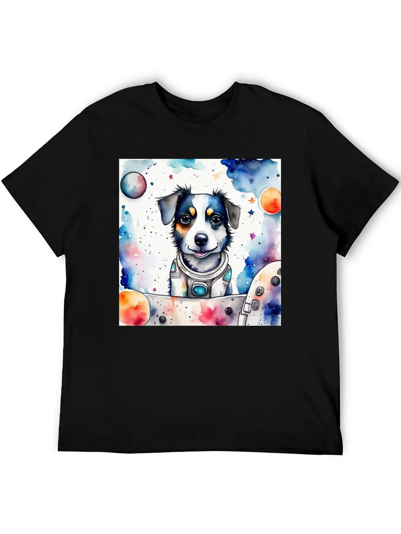 Space Dog T-Shirt - Cute Pet Astronaut Design