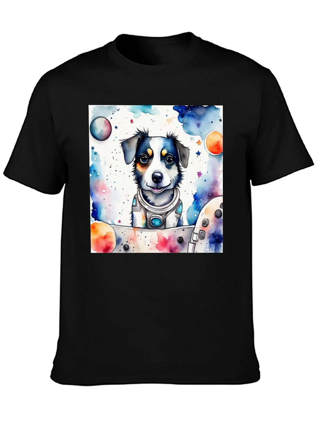 Space Dog T-Shirt - Cute Pet Astronaut Design