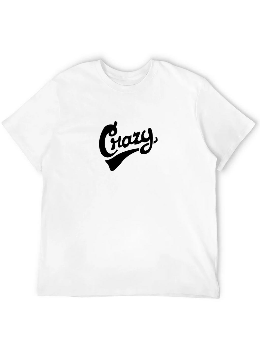 Crazy Script Black Tee - Mens Casual Shirt