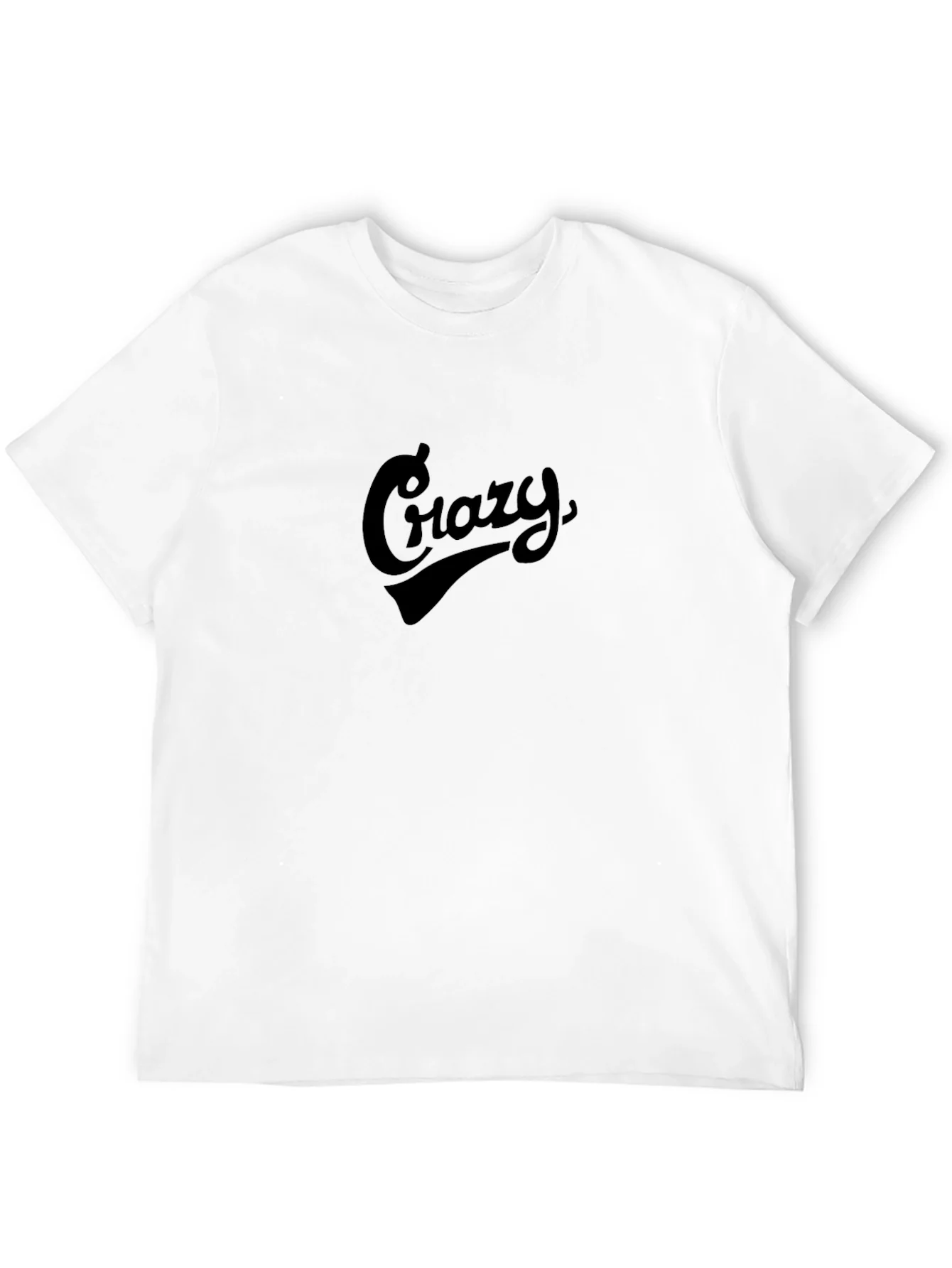 Crazy Script Black Tee - Mens Casual Shirt