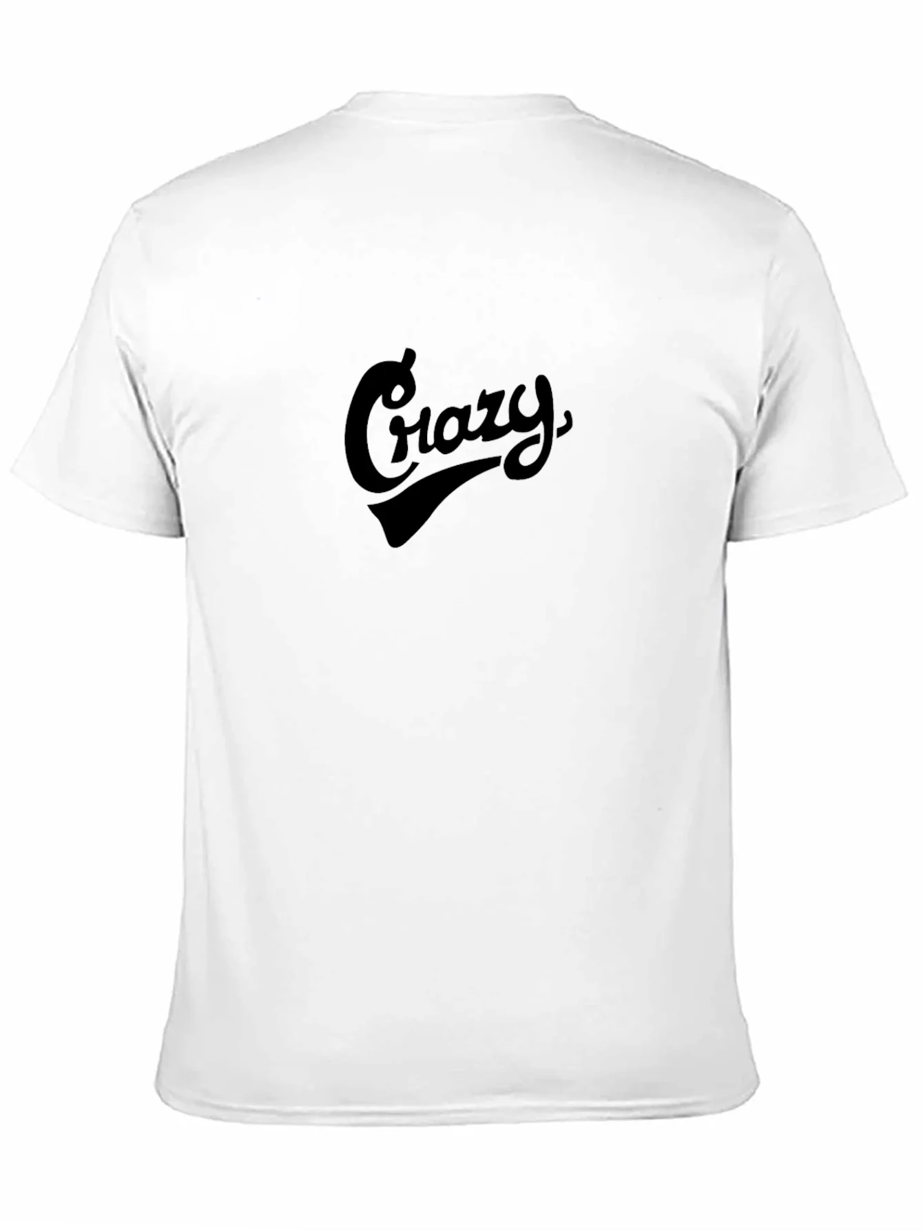 Crazy Script Black Tee - Mens Casual Shirt
