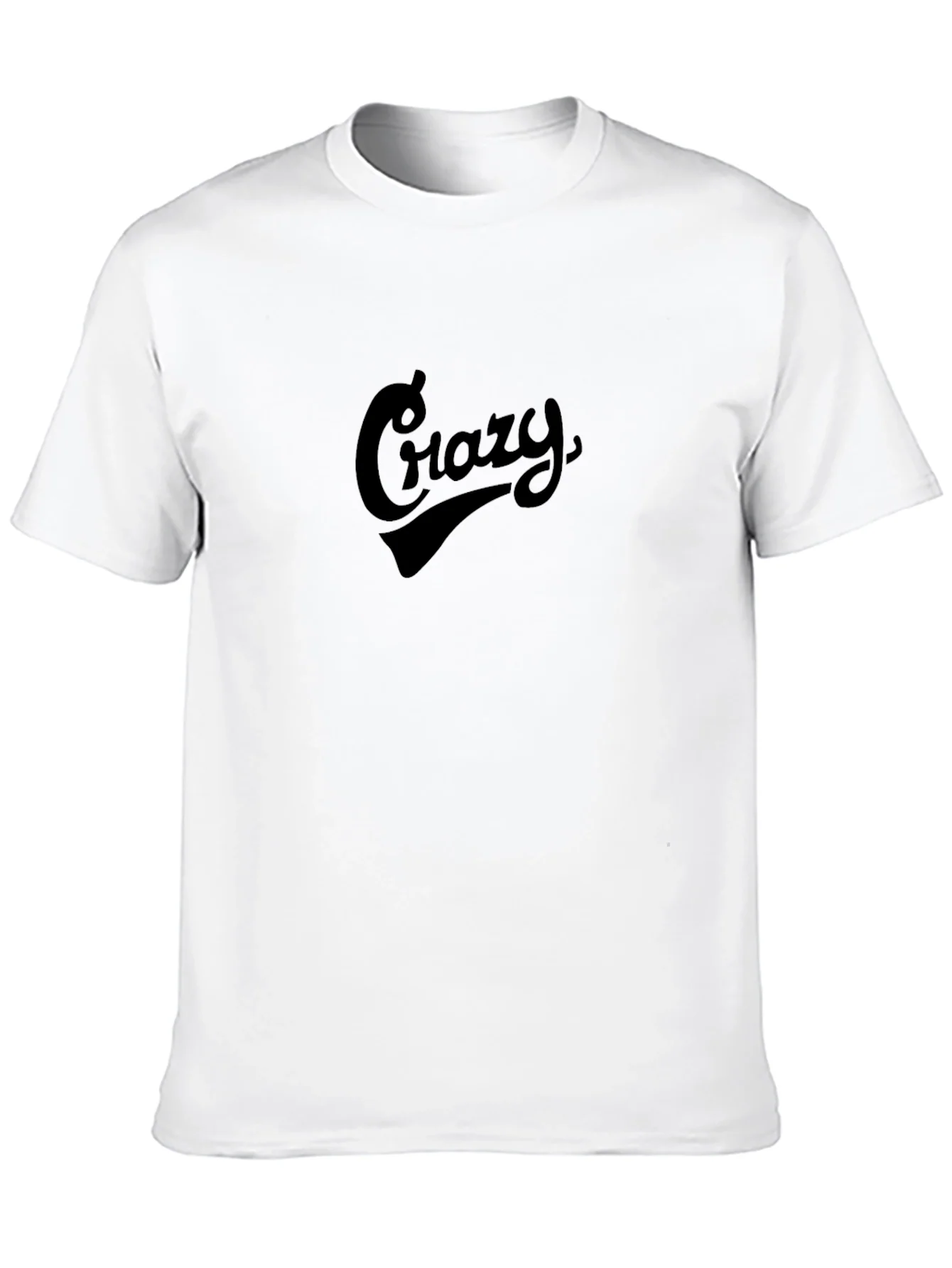 Crazy Script Black Tee - Mens Casual Shirt