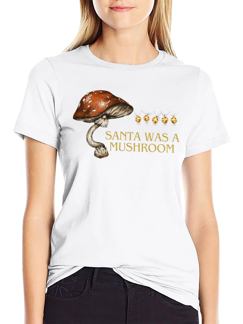 Santa Was A Mushroom Graphic Tee