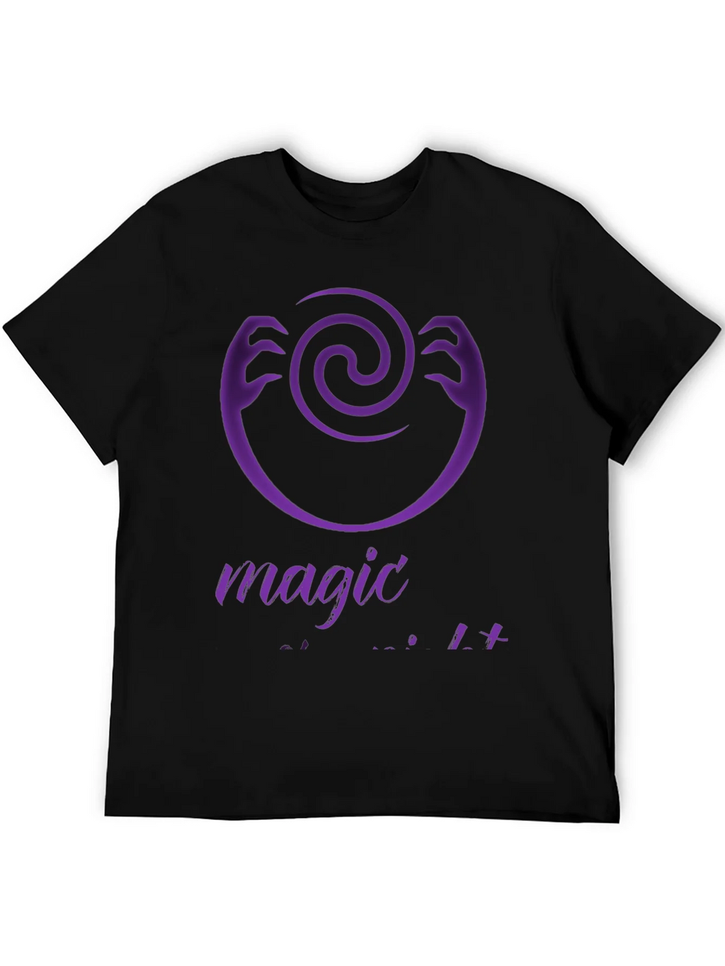Magic Hands Spiral Graphic Tee - Modern Black T-Shirt