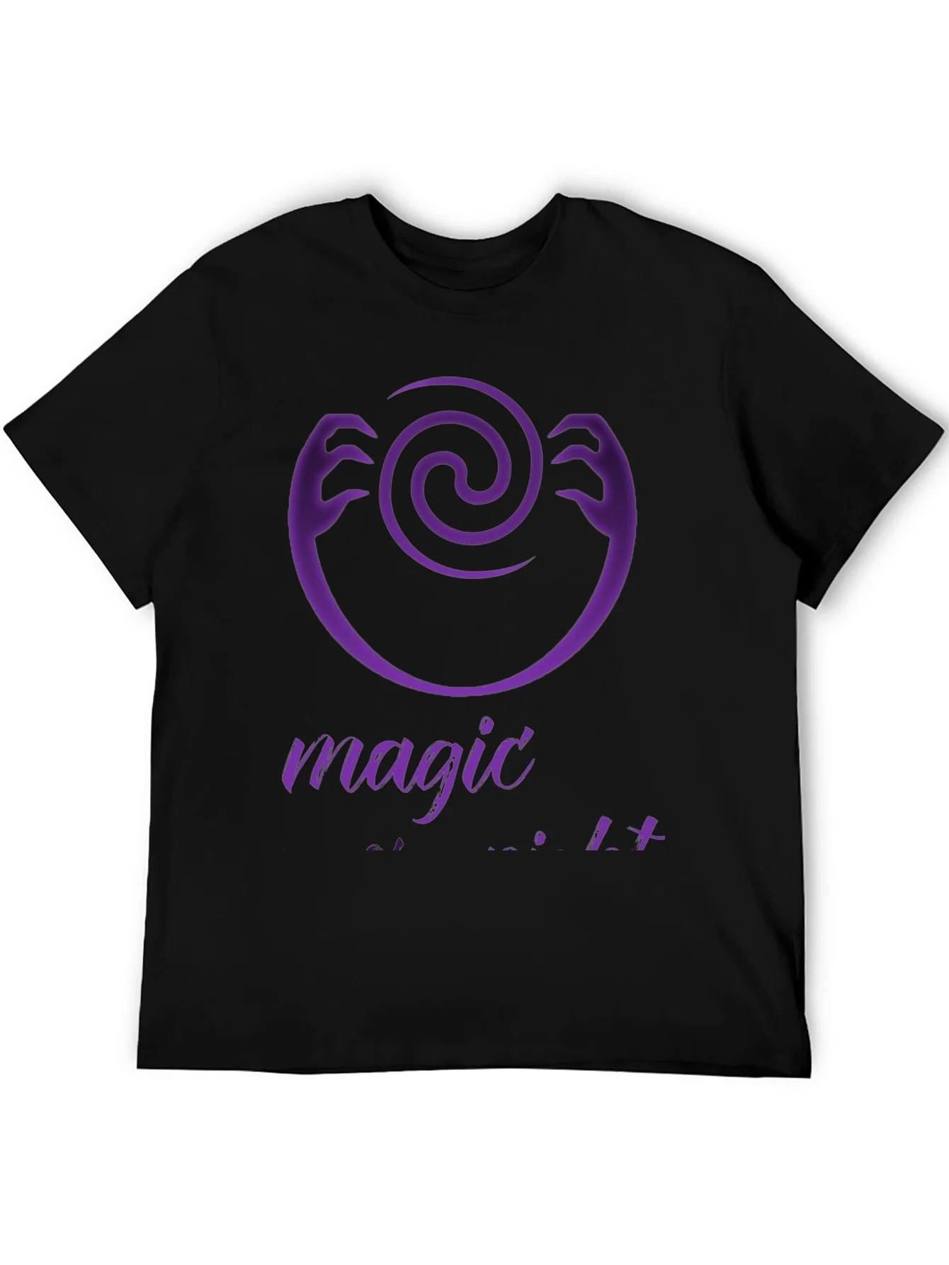 Magic Hands Spiral Graphic Tee - Modern Black T-Shirt