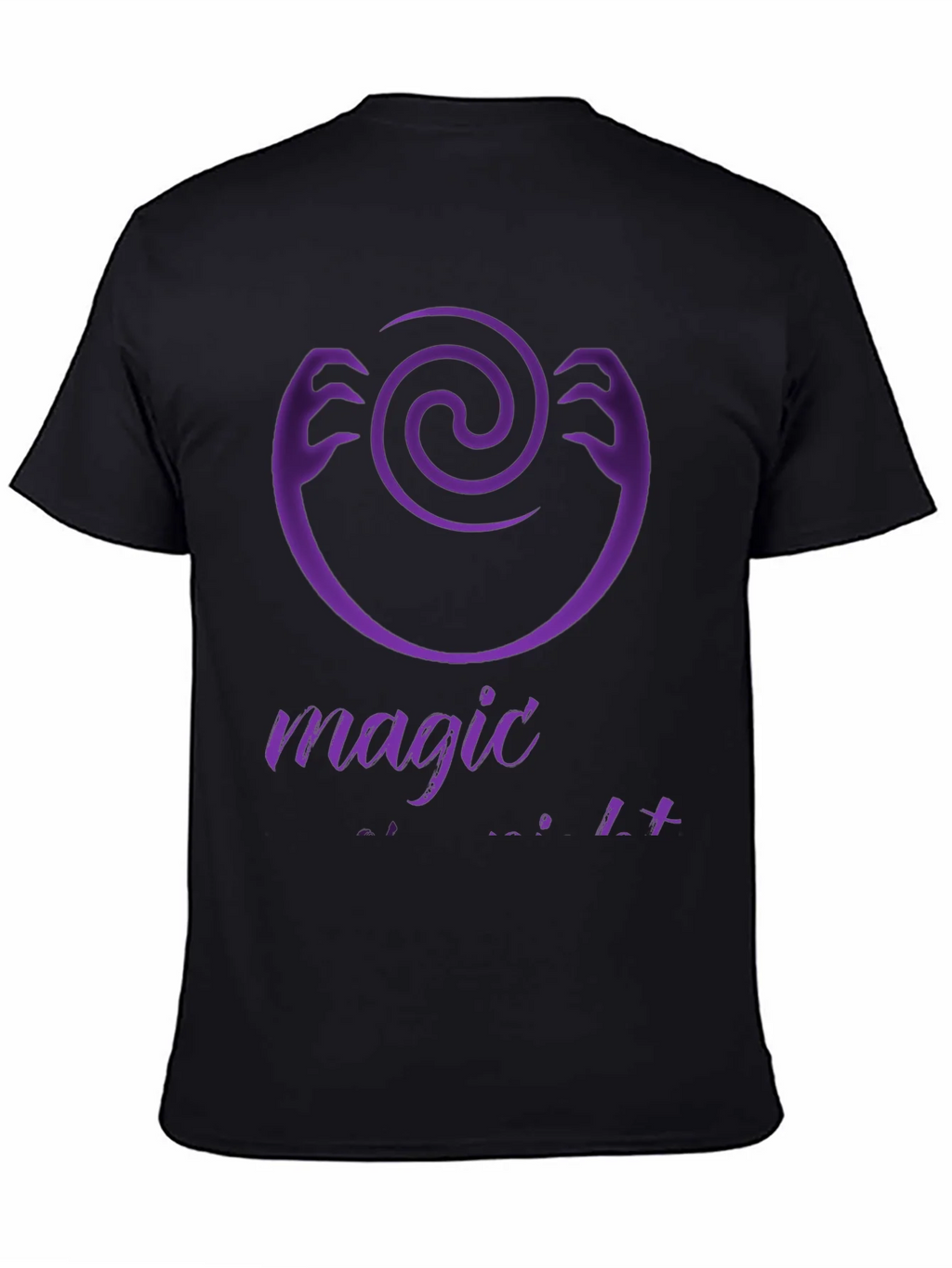 Magic Hands Spiral Graphic Tee - Modern Black T-Shirt