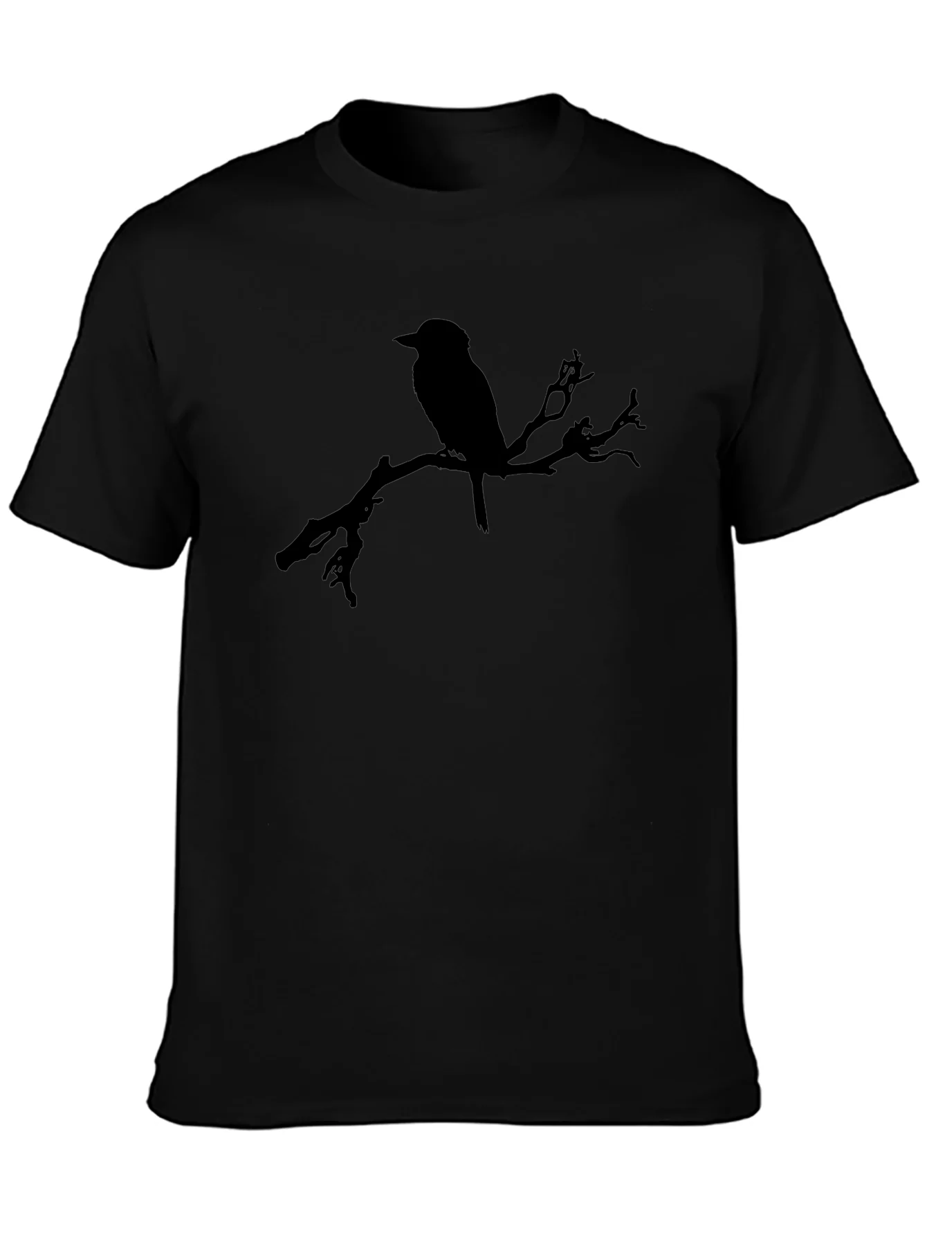 Bird on Branch Black Graphic Tee