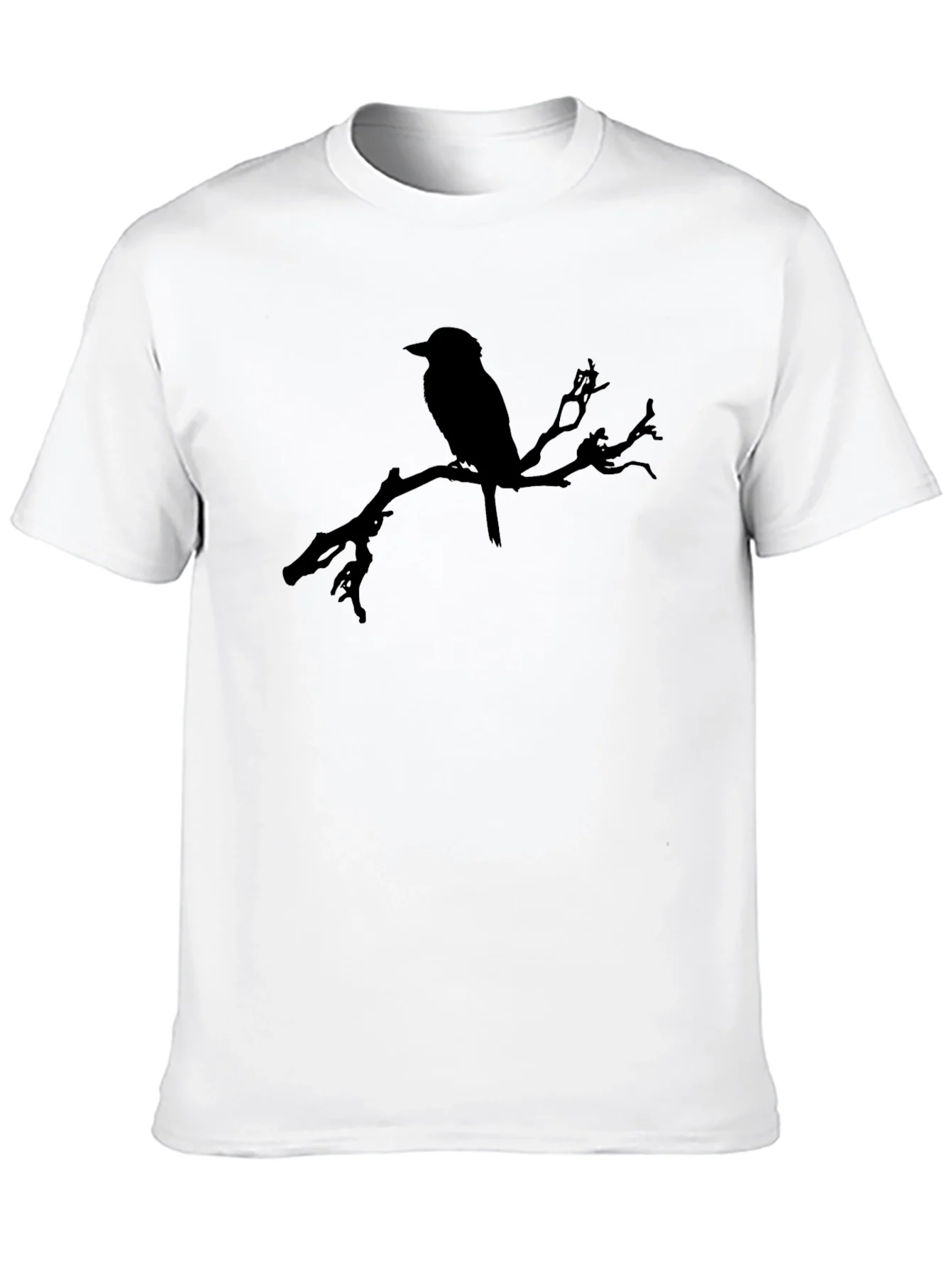 Bird on Branch Black Graphic Tee