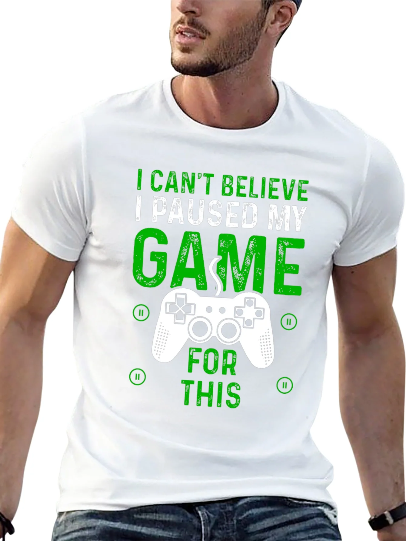 Gamer T-Shirt - I Paused My Game For This - Graphic Tee