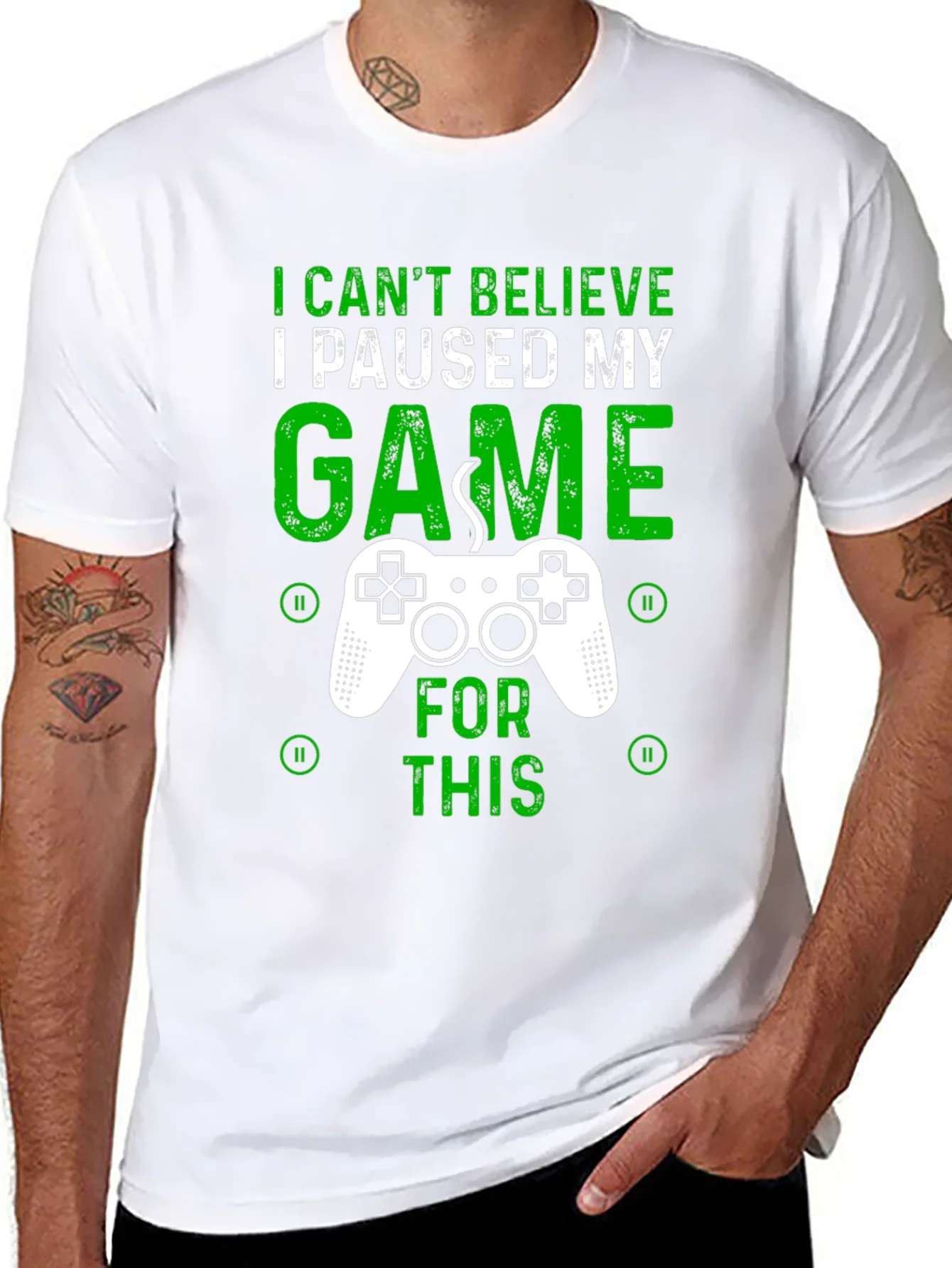 Gamer T-Shirt - I Paused My Game For This - Graphic Tee