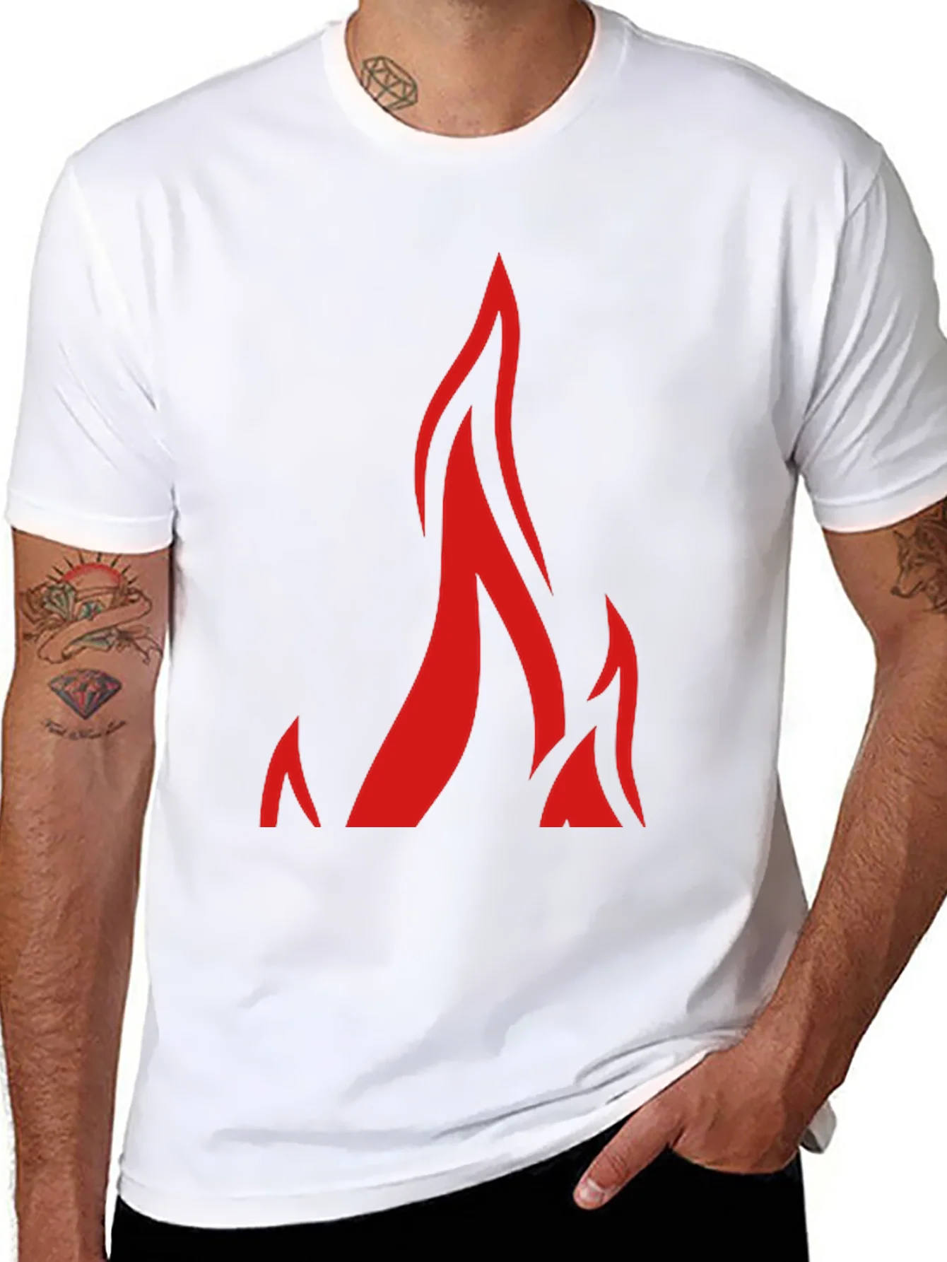 Flame Graphic Black T-Shirt