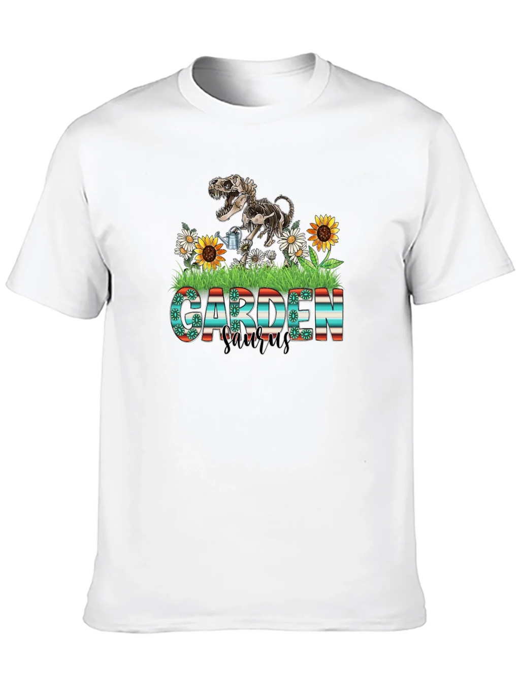Garden Saurus T-Shirt Dinosaur Skeleton Tee