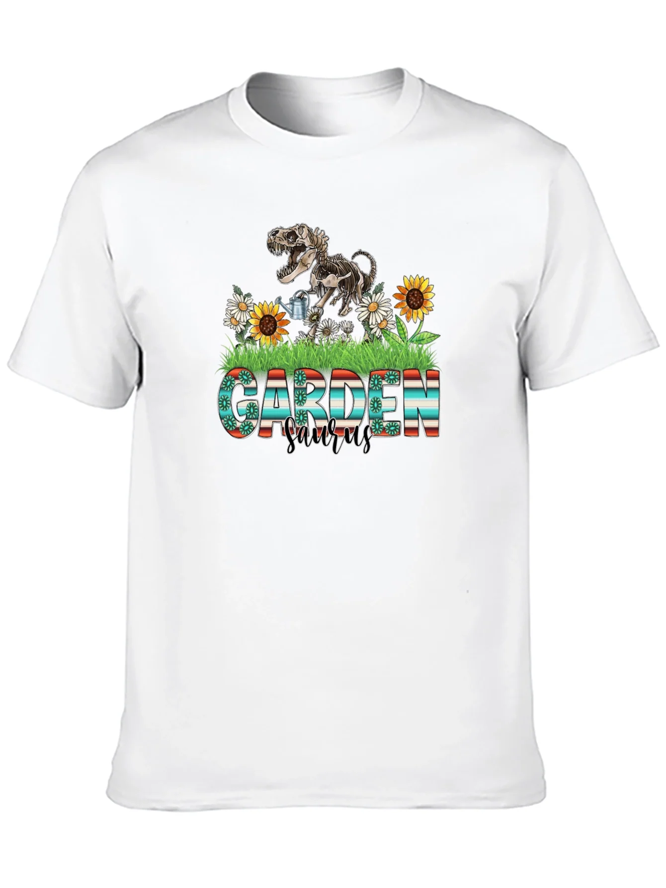 Garden Saurus T-Shirt Dinosaur Skeleton Tee