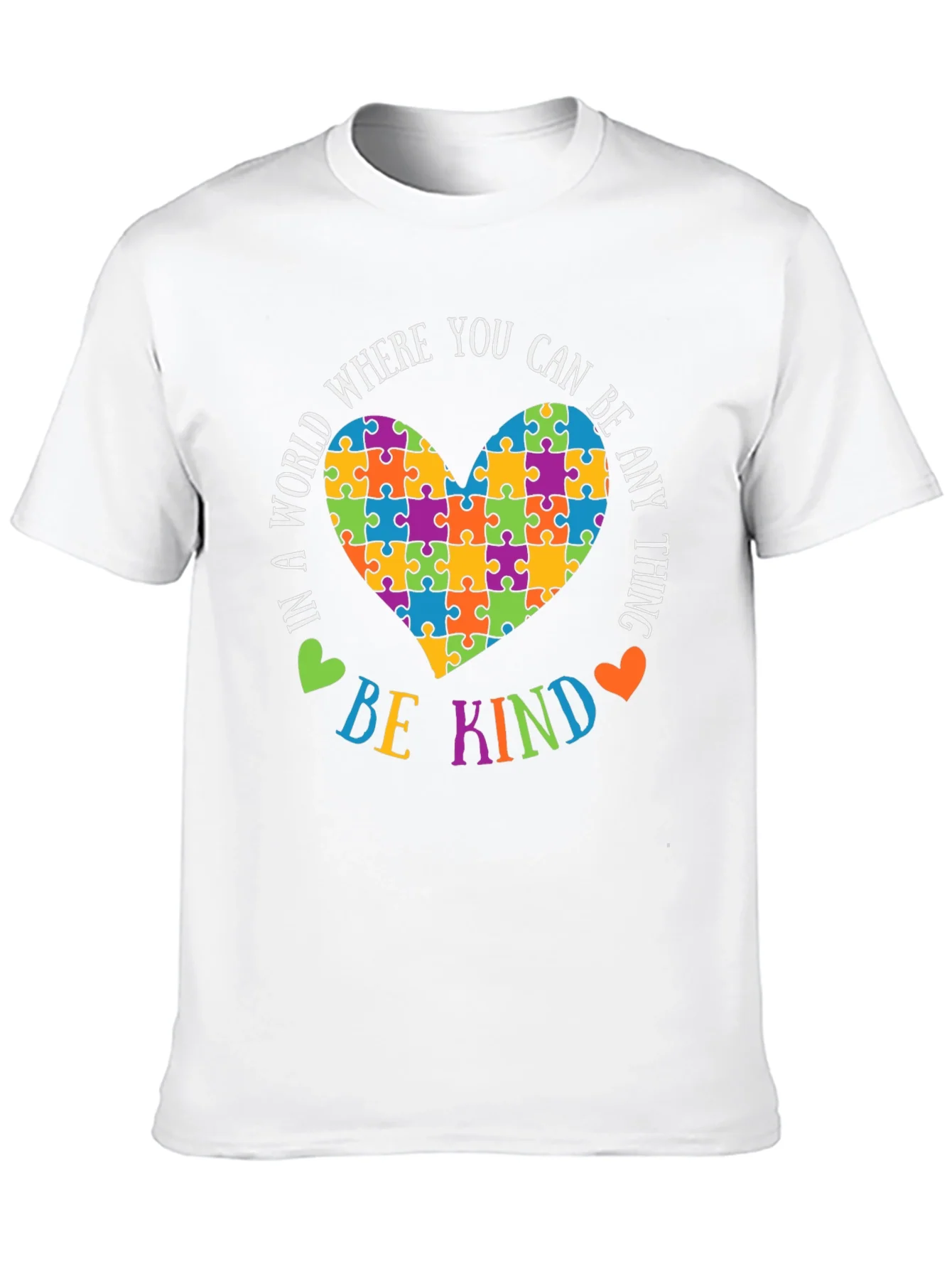 Autism Awareness T-Shirt: Be Kind Puzzle Heart
