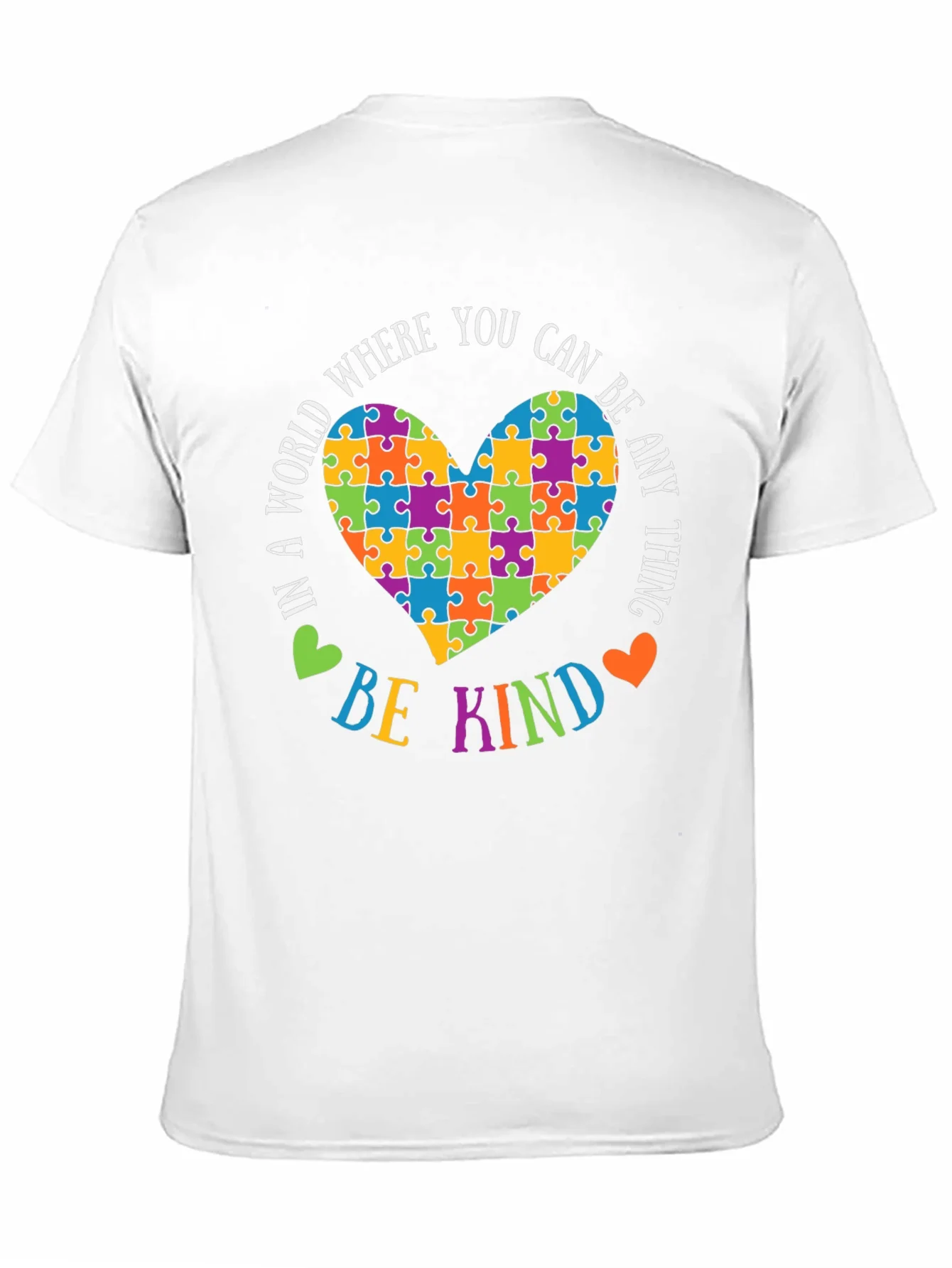 Autism Awareness T-Shirt: Be Kind Puzzle Heart