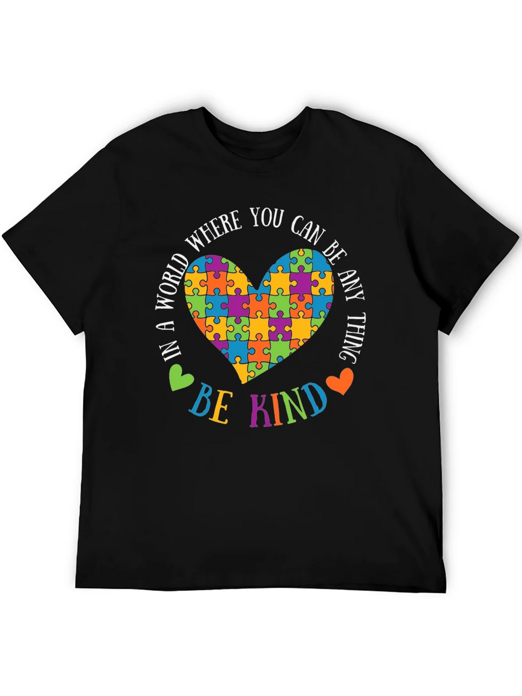 Autism Awareness T-Shirt: Be Kind Puzzle Heart