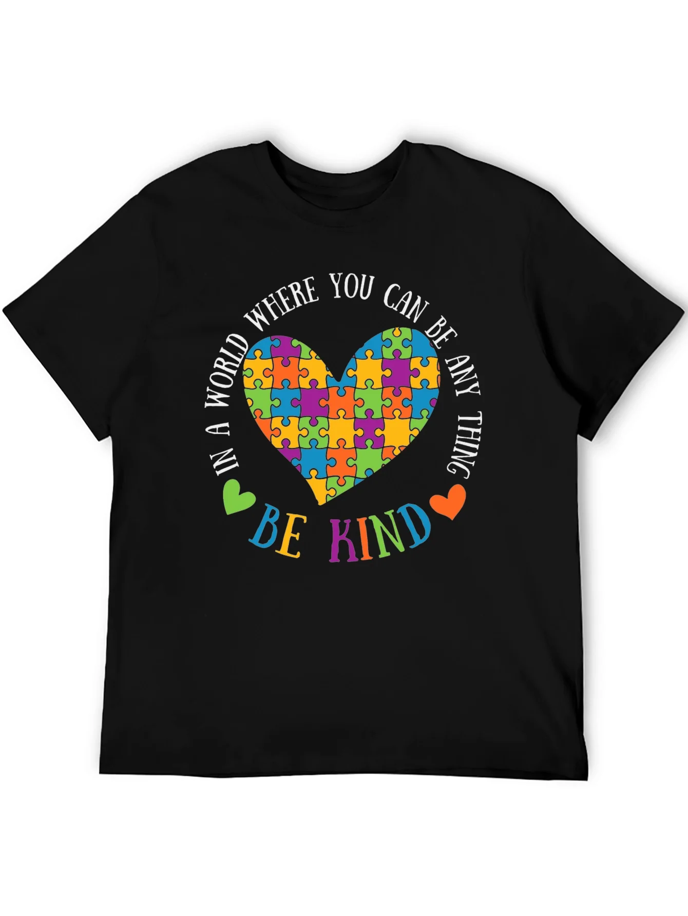 Autism Awareness T-Shirt: Be Kind Puzzle Heart