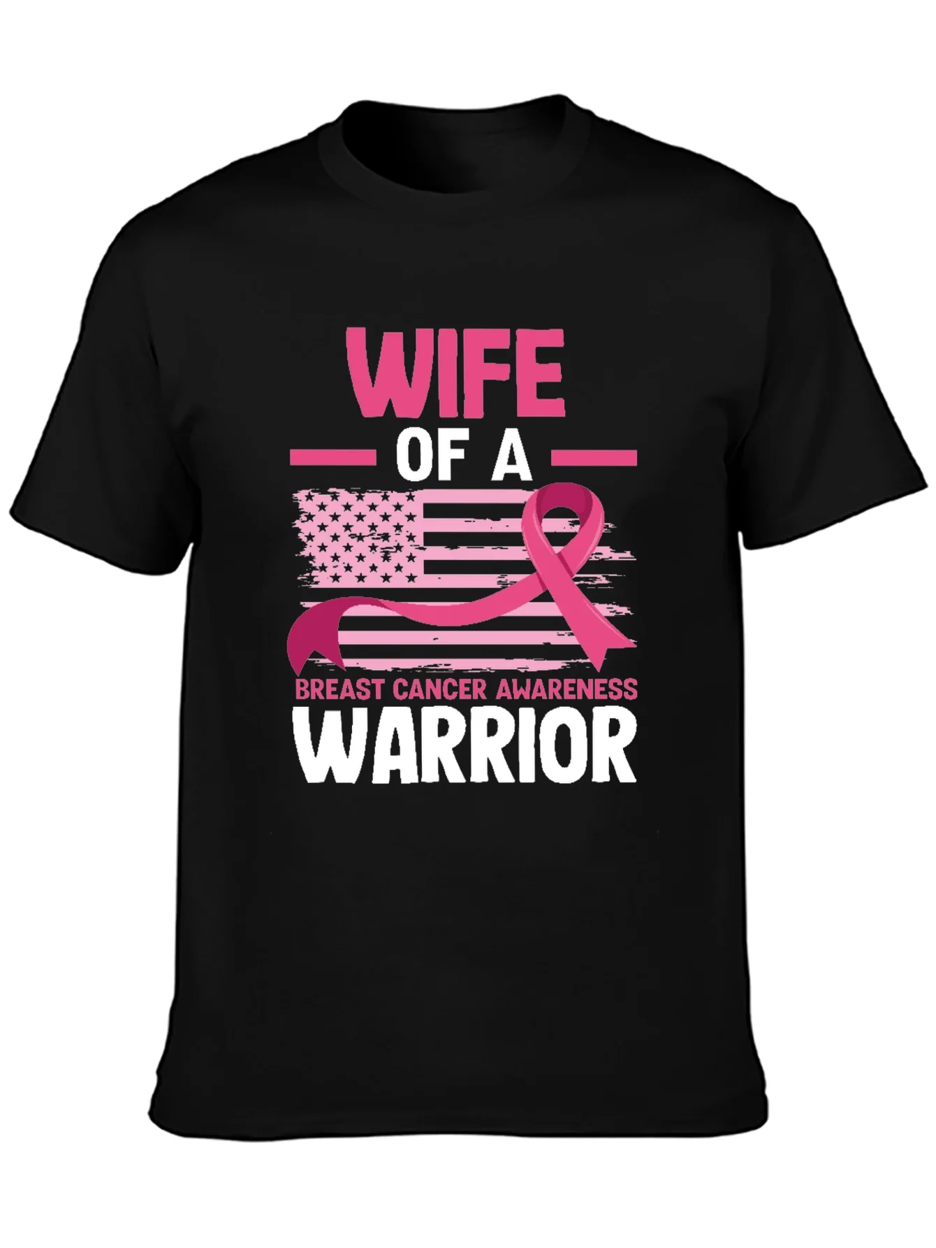 Wife of a Warrior Breast Cancer Awareness T-Shirt