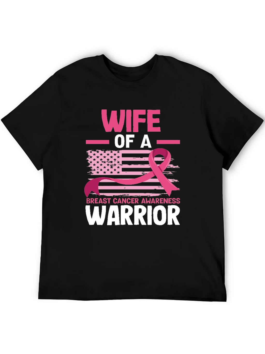 Wife of a Warrior Breast Cancer Awareness T-Shirt