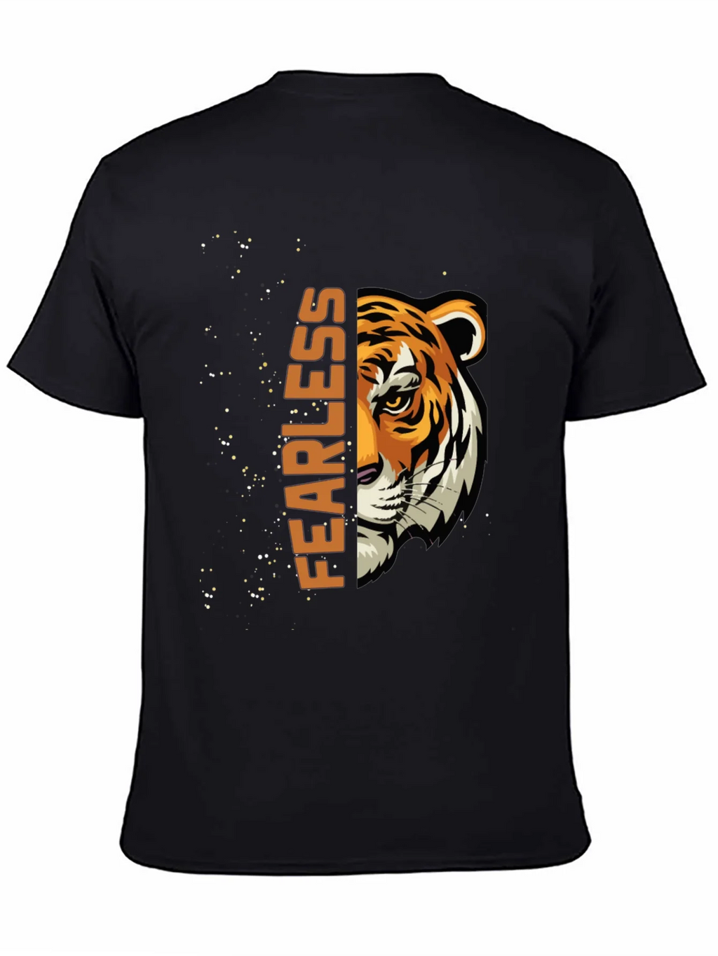 Fearless Tiger Graphic T-Shirt - Black Cotton Tee